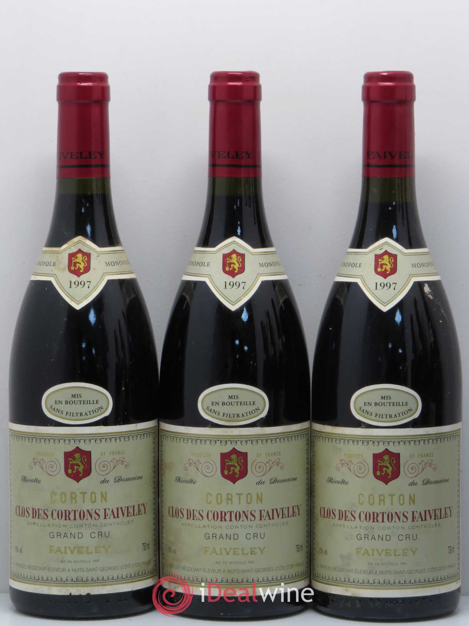 Corton Grand Cru Clos des Cortons Faiveley  (no reserve) 1997 - Lot of 6 bottles - 2