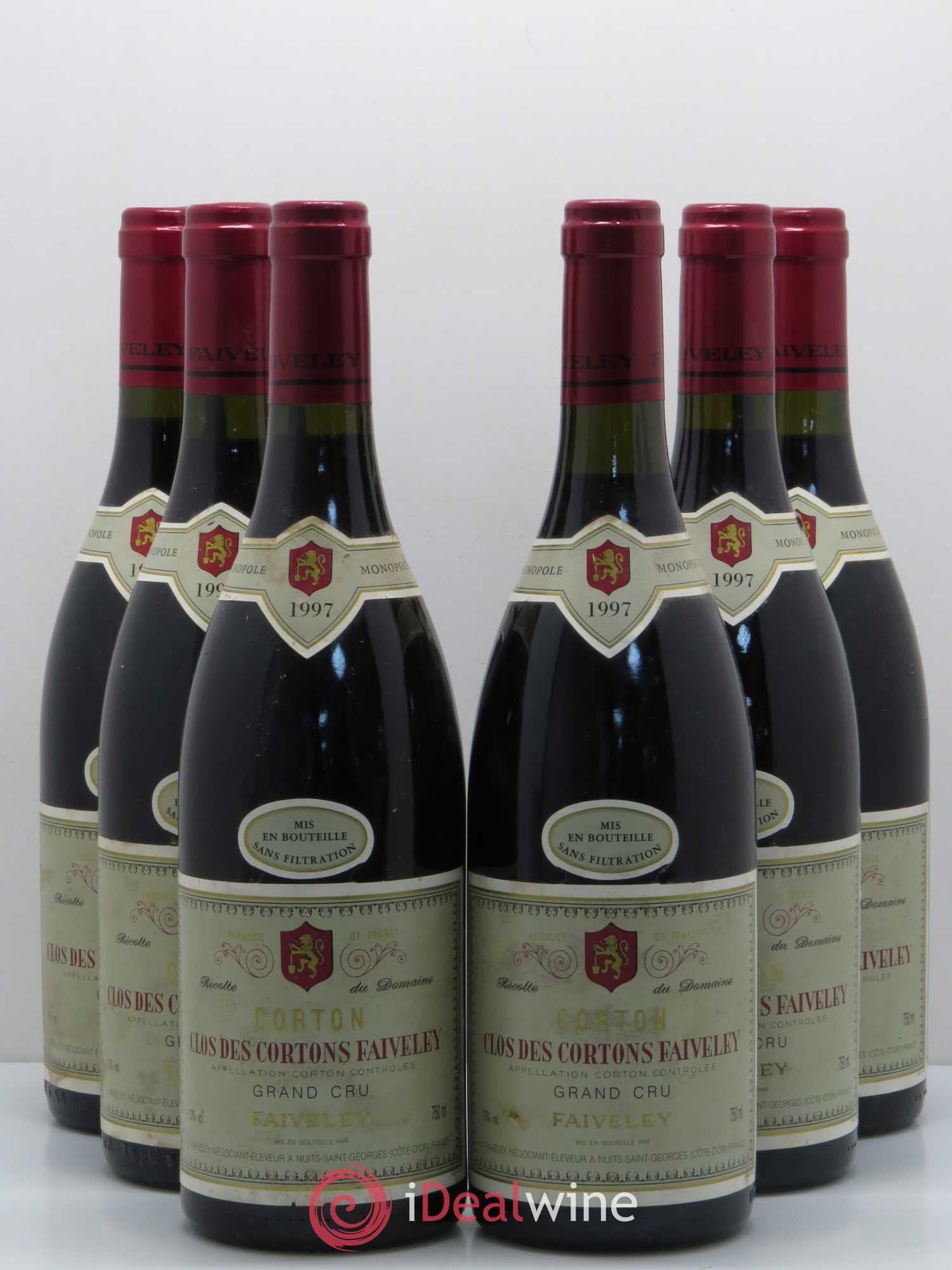 Corton Grand Cru Clos des Cortons Faiveley  (no reserve) 1997 - Lot of 6 bottles - 0