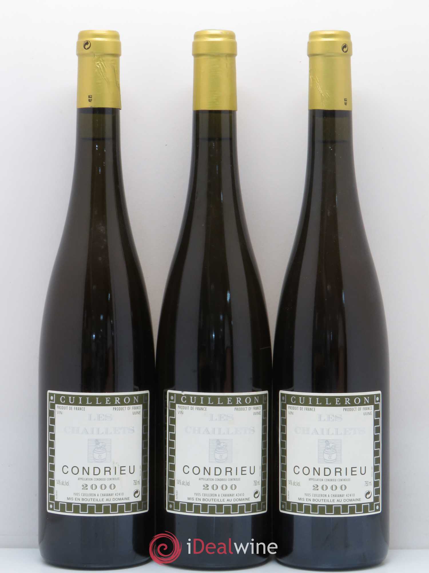 Condrieu Les Chaillets Yves Cuilleron (Domaine)  (sans prix de réserve) 2000 - Lot de 3 bouteilles - 0