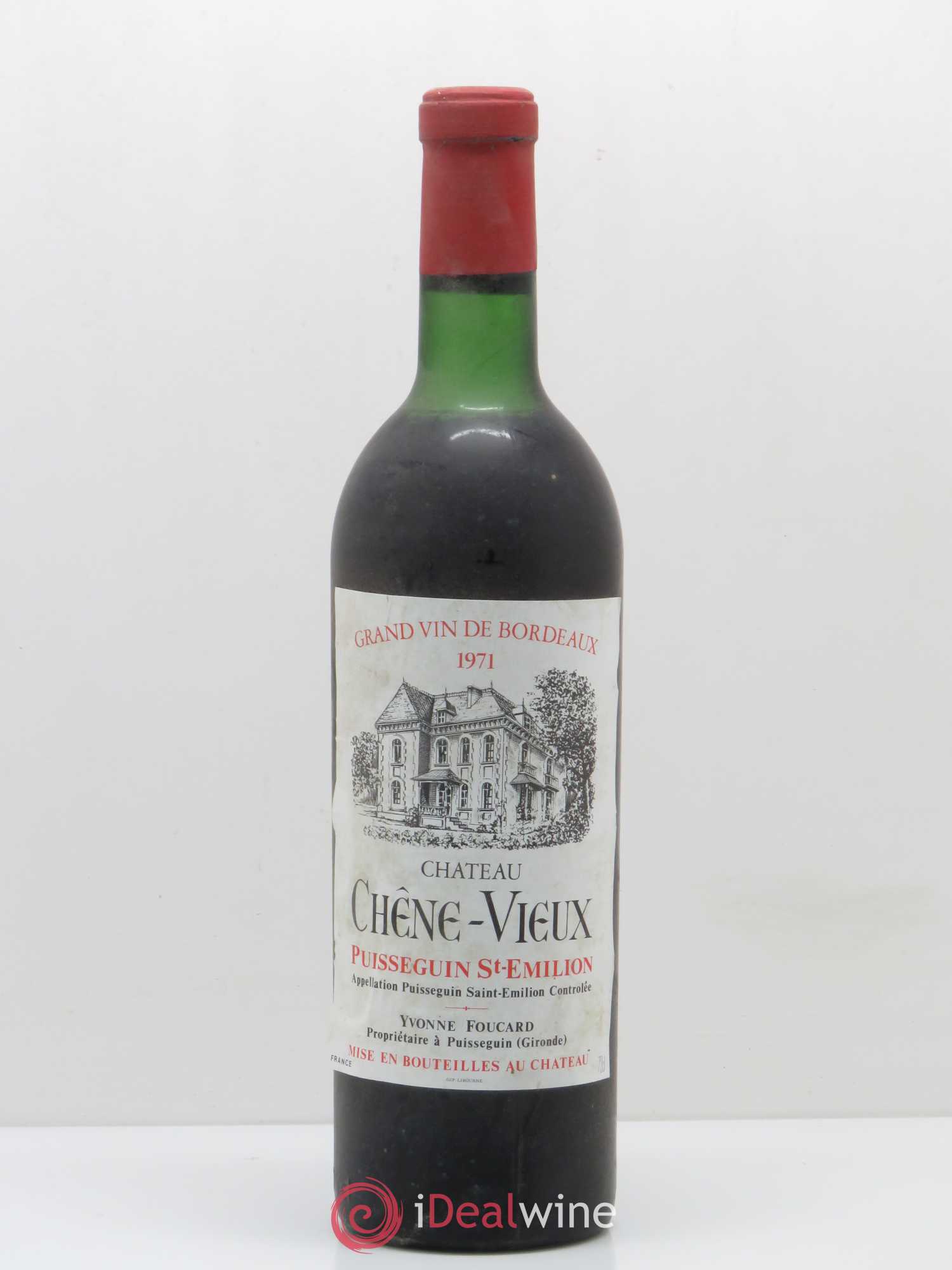 Bordeaux Puisseguin Saint Emilion Château Chêne Vieux 1971 - Lot de 1 bouteille - 0