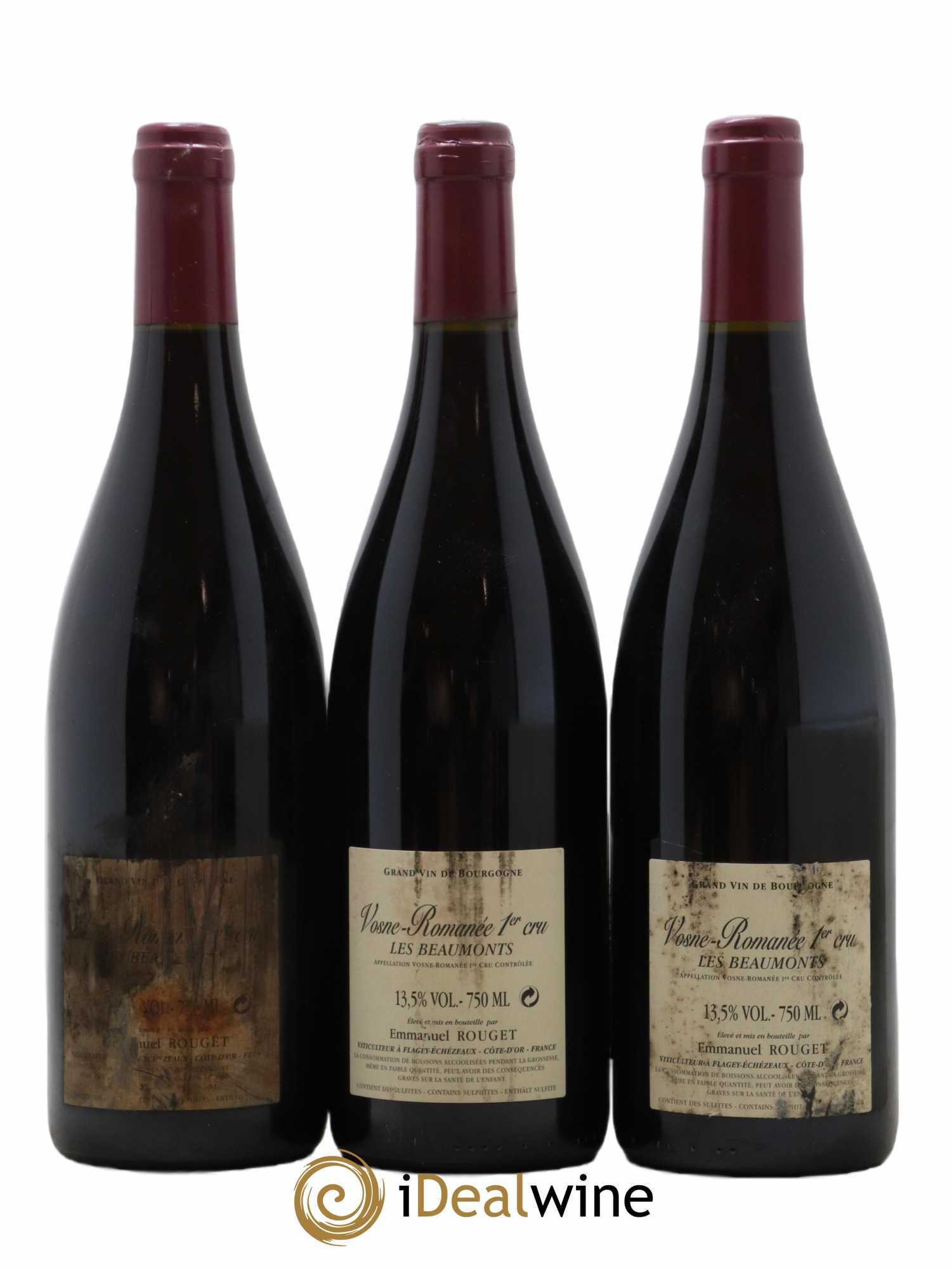 Vosne-Romanée 1er Cru Les Beaumonts Emmanuel Rouget 2008 - Lot de 3 bouteilles - 1