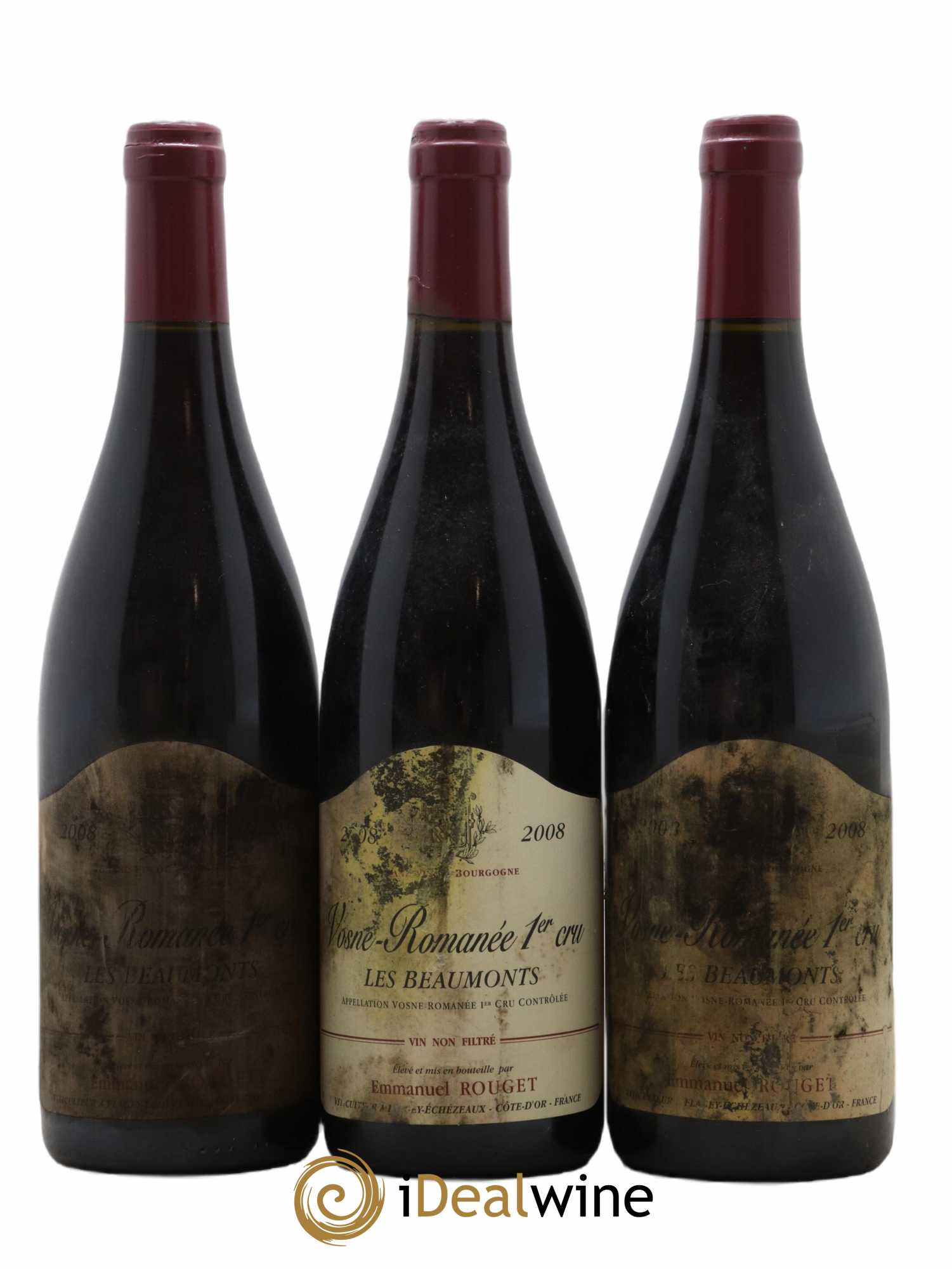 Vosne-Romanée 1er Cru Les Beaumonts Emmanuel Rouget 2008 - Lot de 3 bouteilles - 0