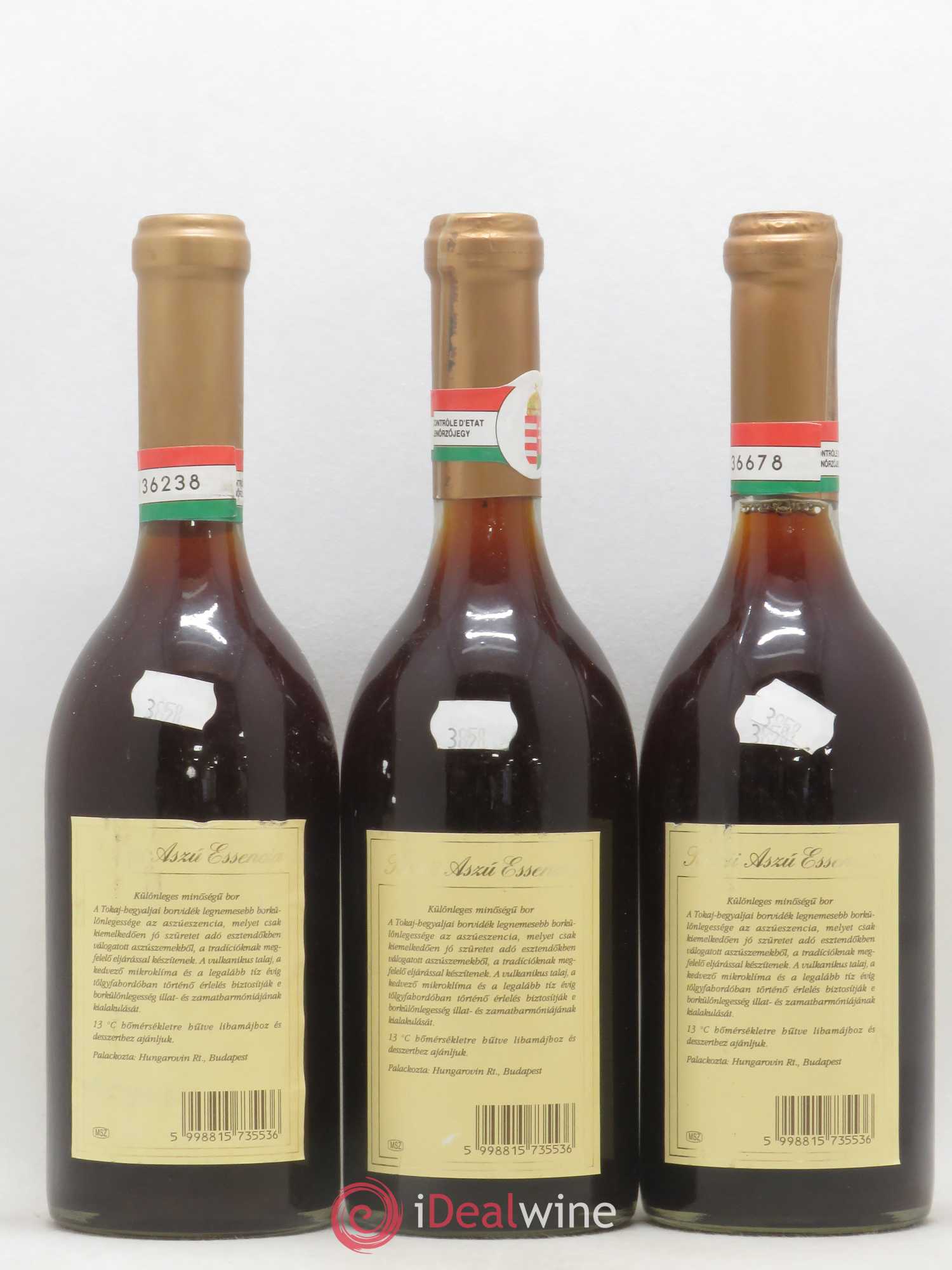 Tokaji Aszu Essentia Hungarovin LTD 1983 - Lot of 3 bottles - 1