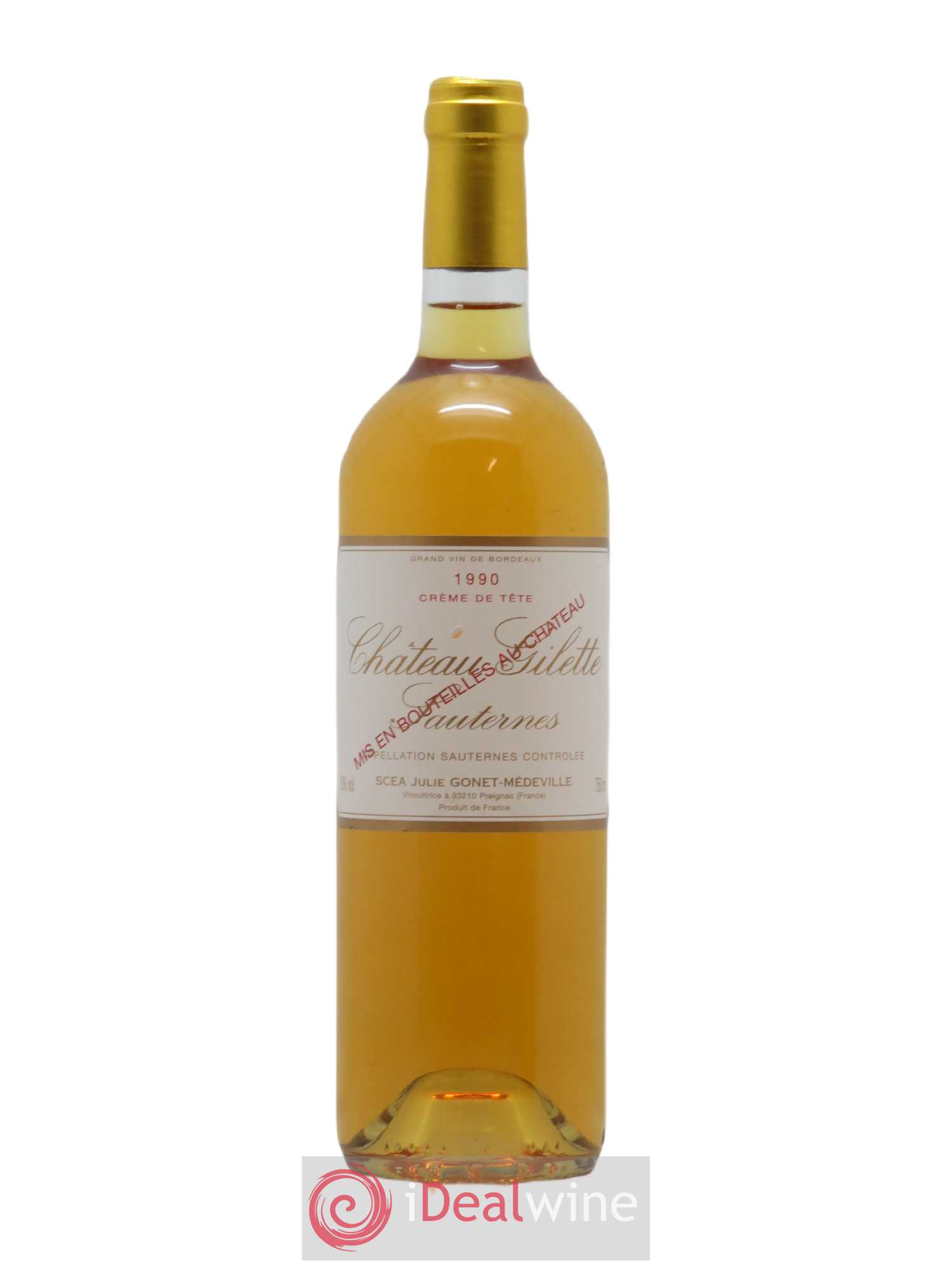 Château Gilette - Crème de Tête   1990 - Lot de 1 bouteille - 0