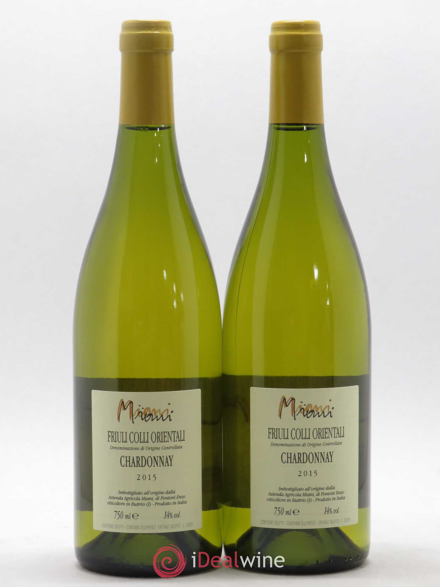 Italie Miani Chardonnay Zitelle 2015 - Lot of 2 bottles - 1