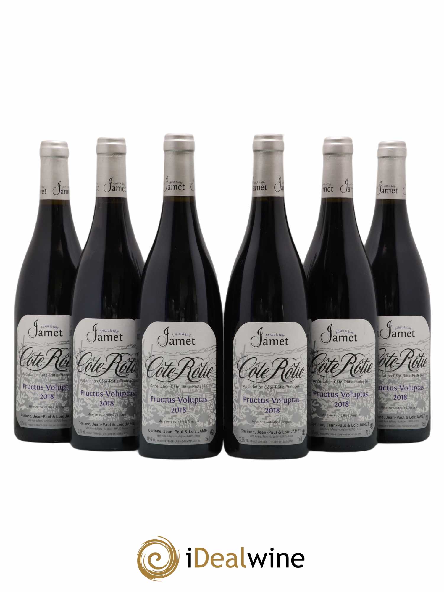 Côte-Rôtie Fructus Voluptas Jamet (Domaine)  2018 - Lotto di 6 bottiglie - 0