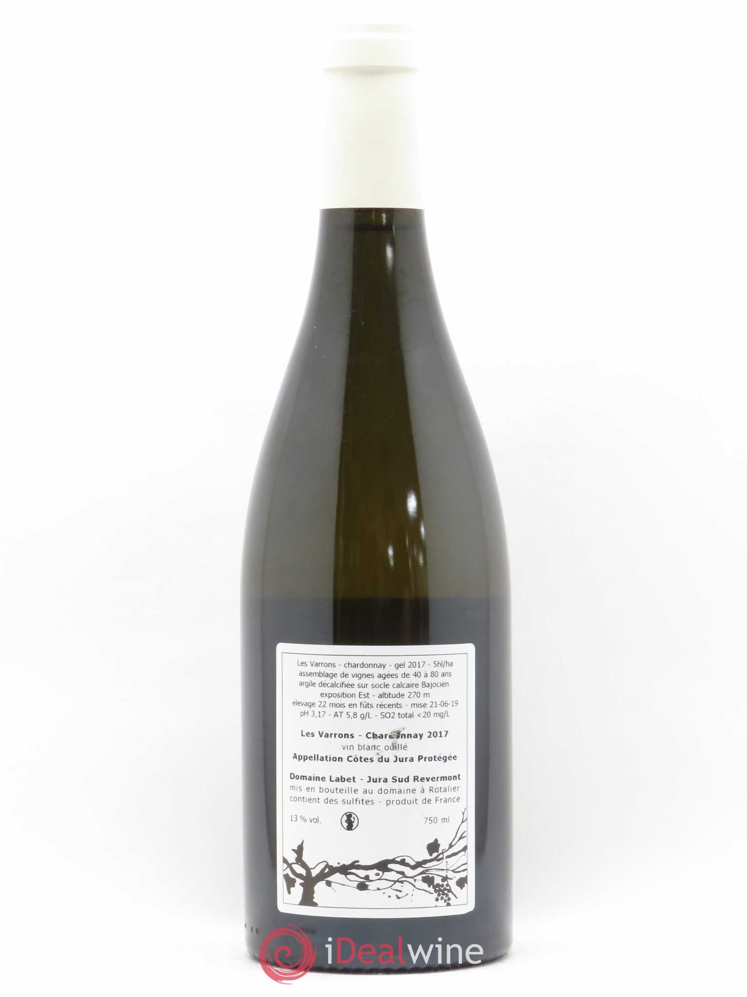 Côtes du Jura Chardonnay Les Varrons Romain - Julien  - Charline Labet 2017 - Lot de 1 bouteille - 1