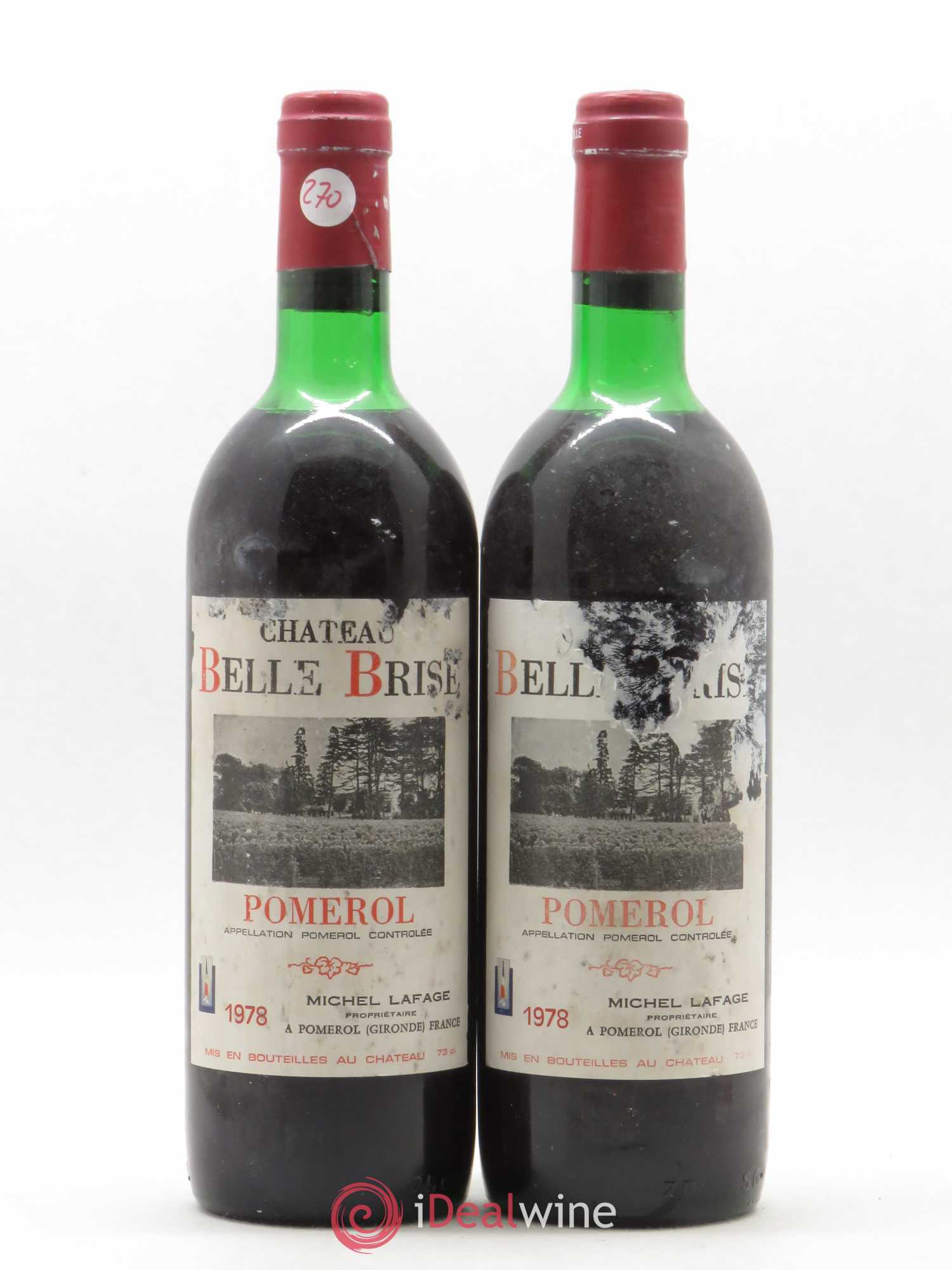 Château Belle-Brise 1978 - Lot de 2 bouteilles - 0