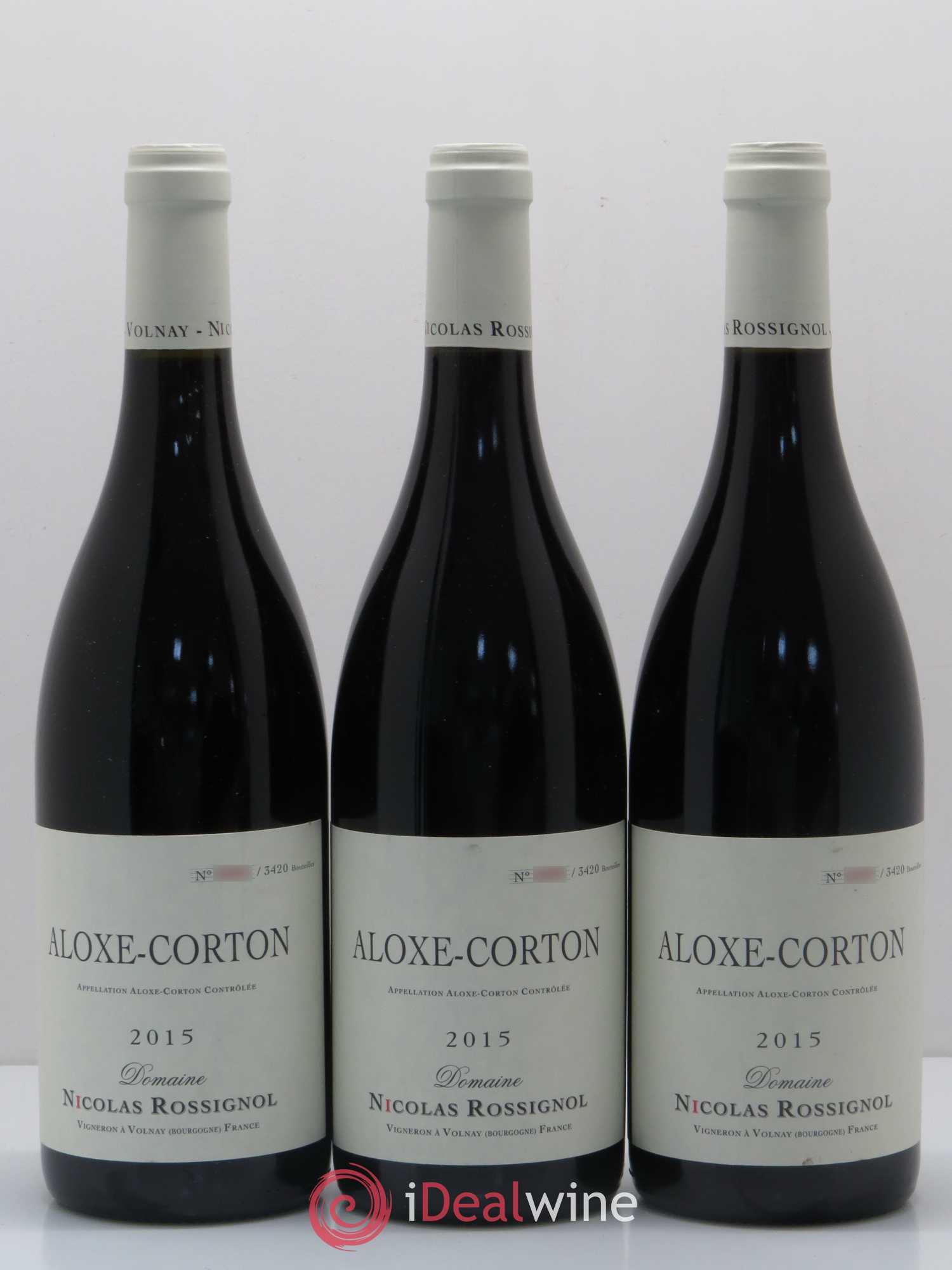 Aloxe-Corton Nicolas Rossignol 2015 - Lot de 3 bouteilles - 0