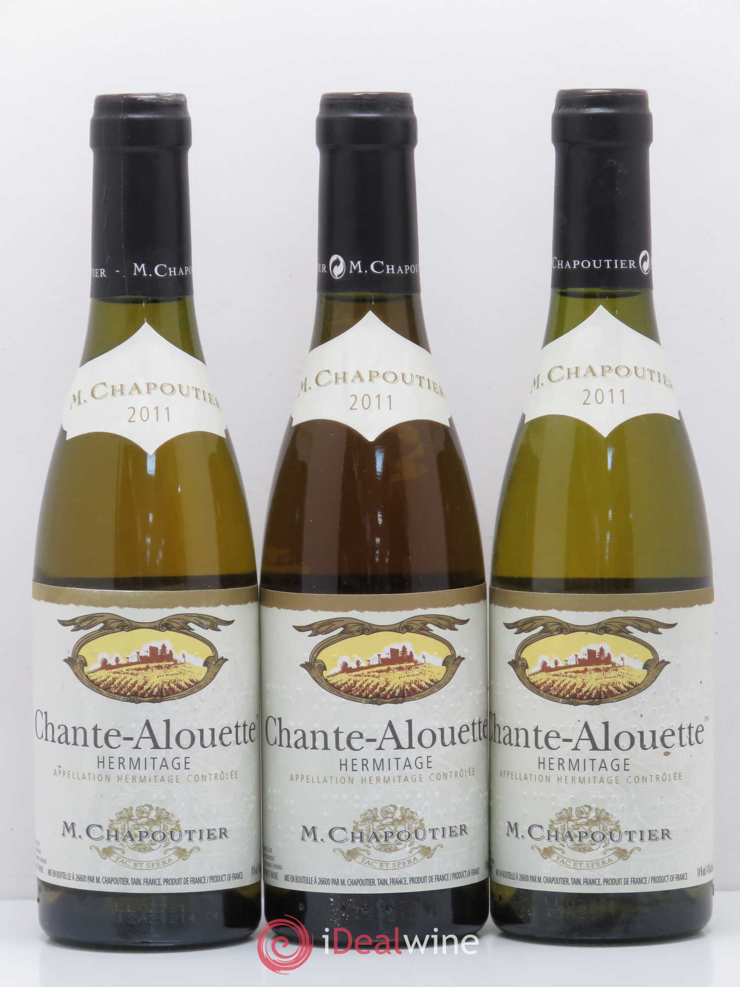 Hermitage Chante Alouette Chapoutier  (no reserve) 2011 - Lot of 3 half-bottles - 0