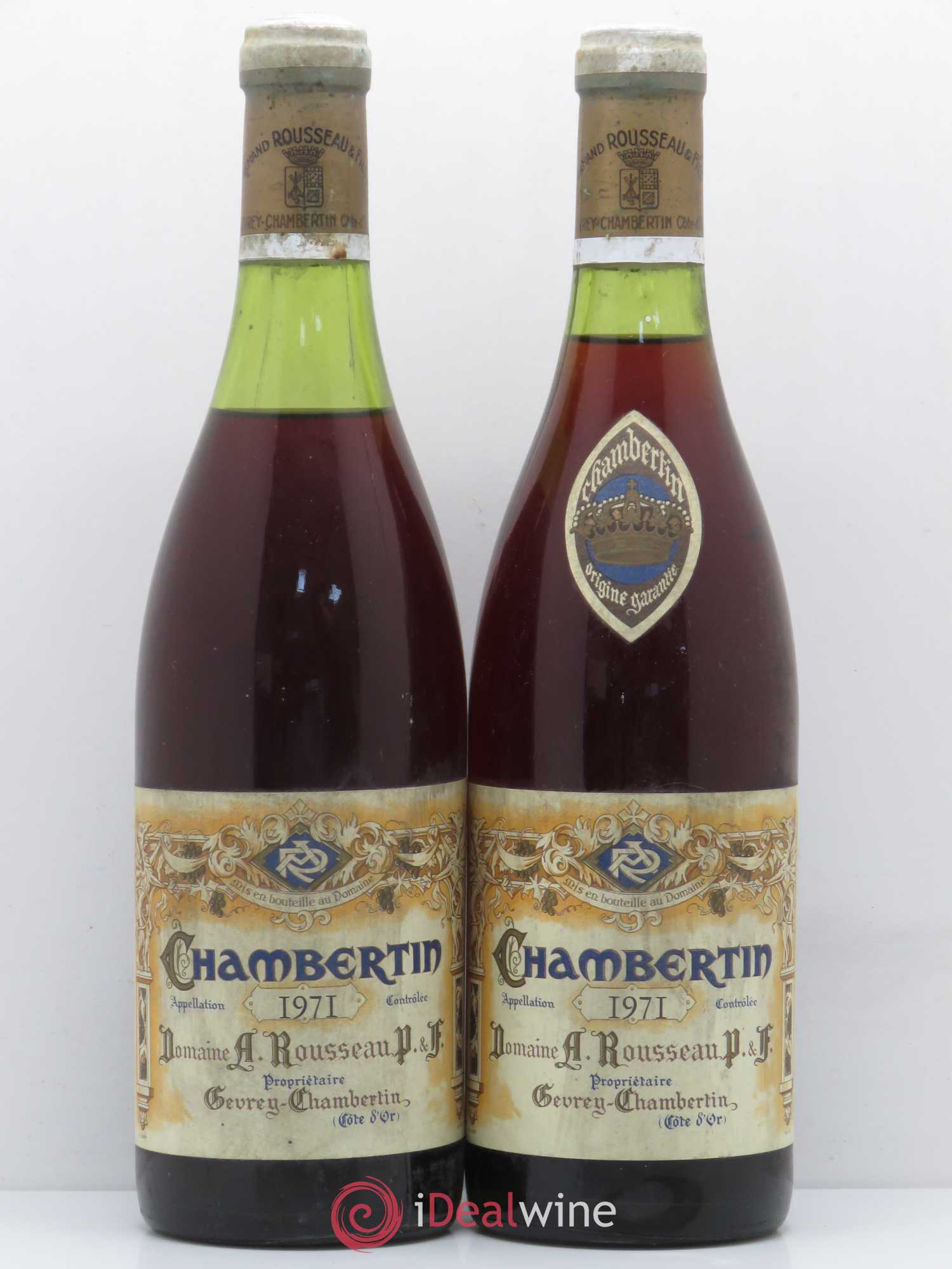 Chambertin Grand Cru Armand Rousseau (Domaine) 1971 - Lot of 2 bottles - 0