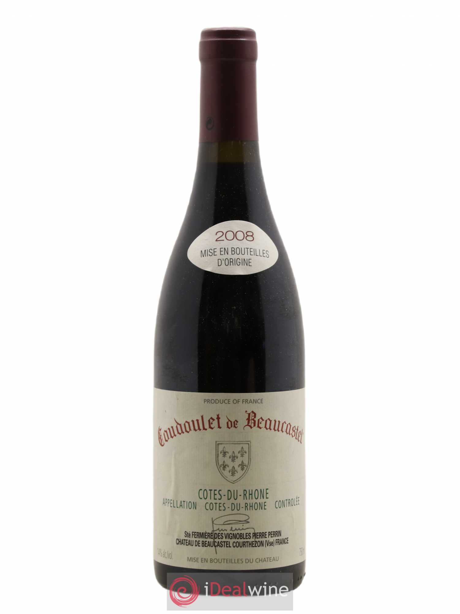 Côtes du Rhône Coudoulet de Beaucastel Famille Perrin 2008 - Lot of 1 bottle - 0