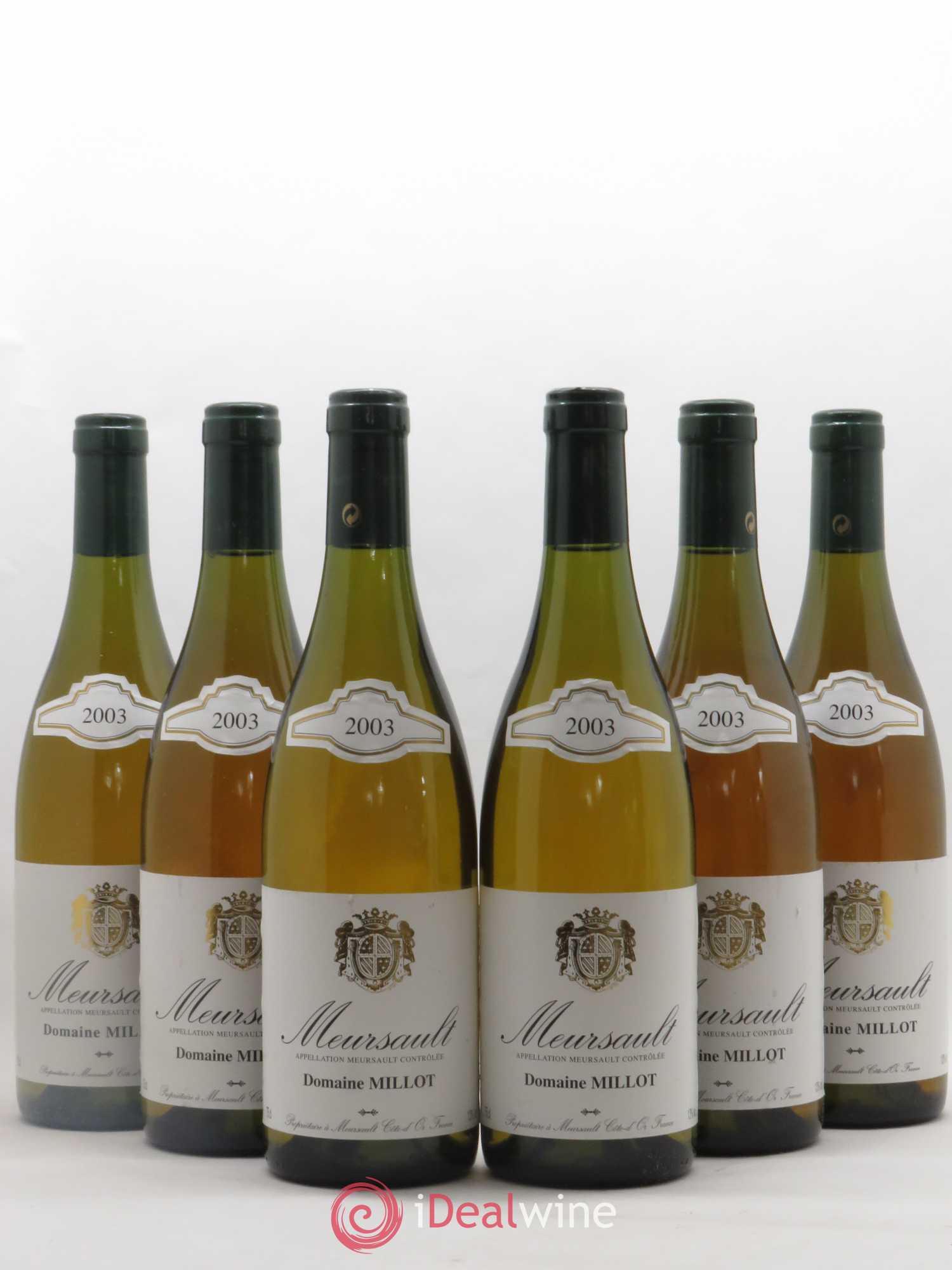 Meursault Domaine Millot 2003 - Lot of 6 bottles - 0