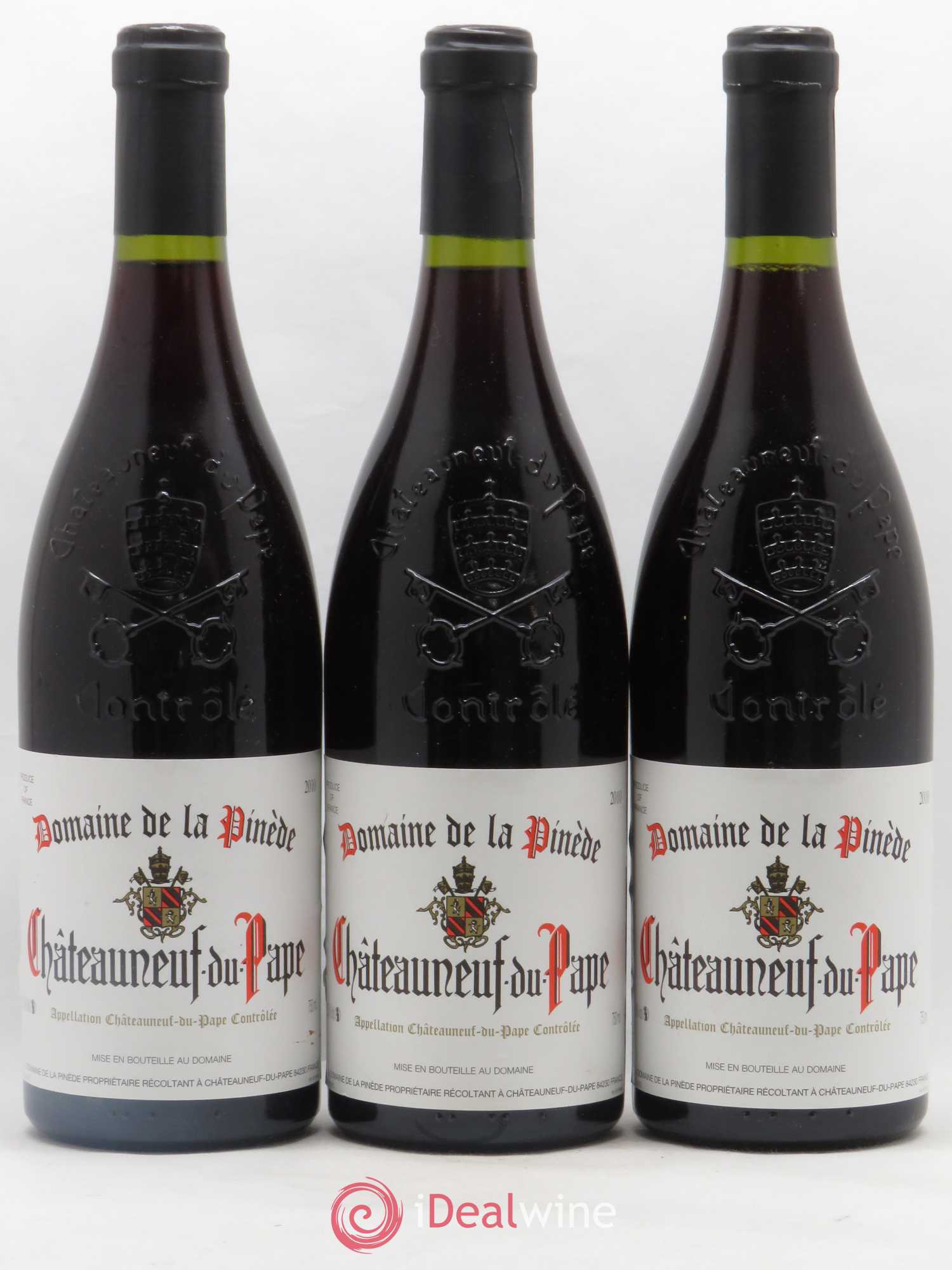 Châteauneuf-du-Pape Domaine de la Pinède 2010 - Lotto di 3 bottiglie - 0