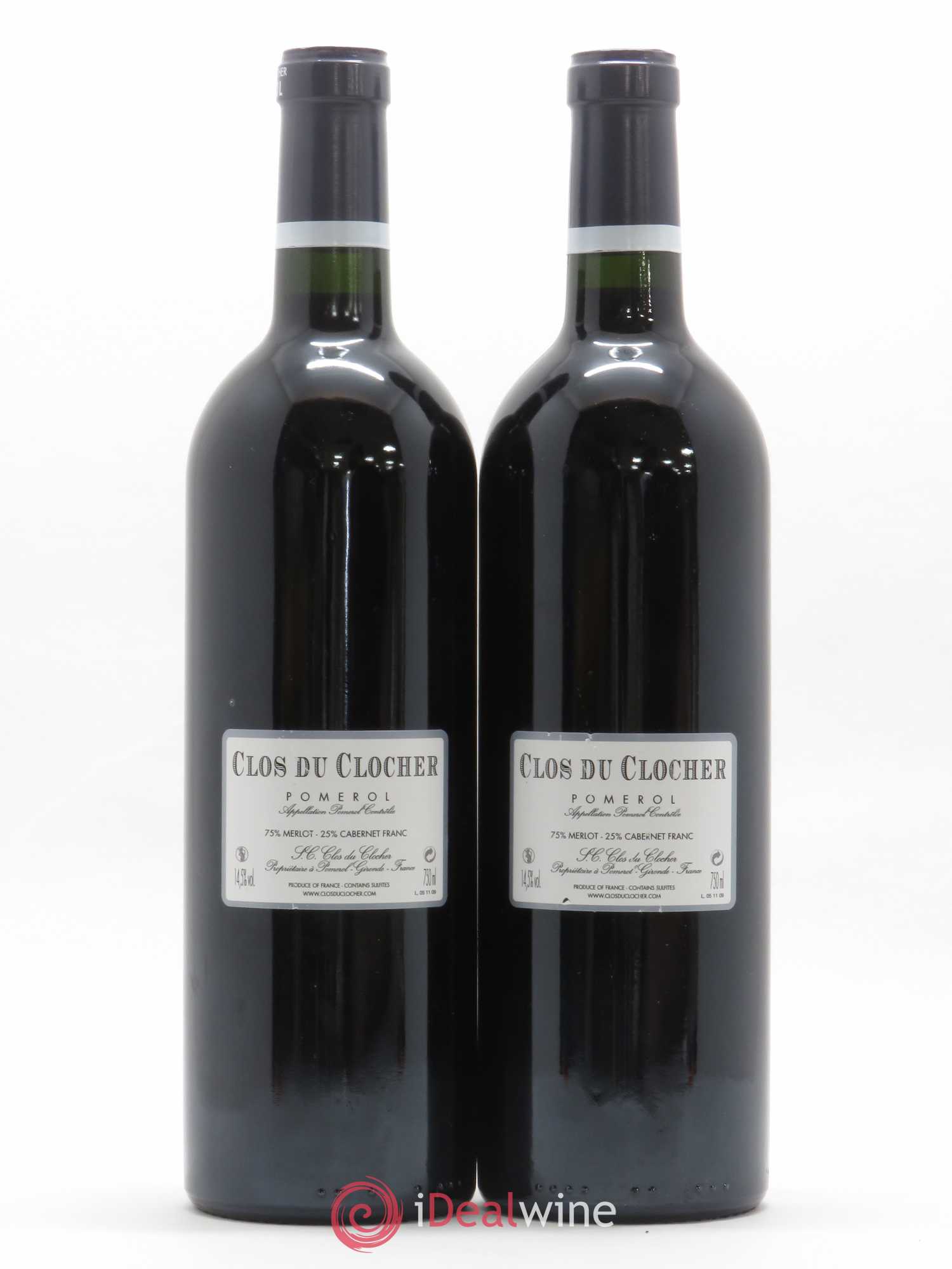 Clos du Clocher 2009 - Lot of 2 bottles - 1