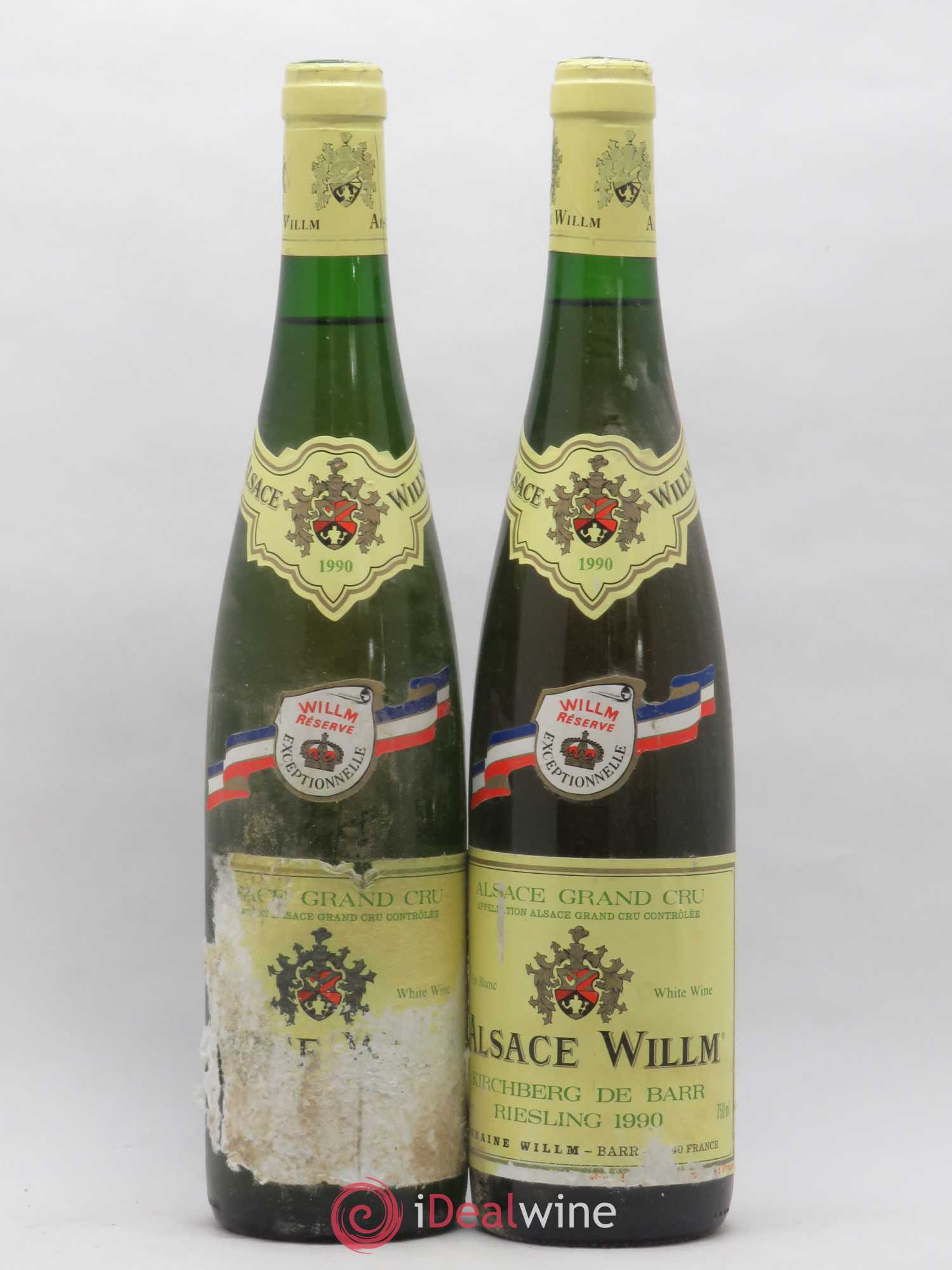 Alsace Grand Cru Kirchberg de Barr Domaine Willm Réserve Exceptionnelle 1990 - Lot of 2 bottles - 0