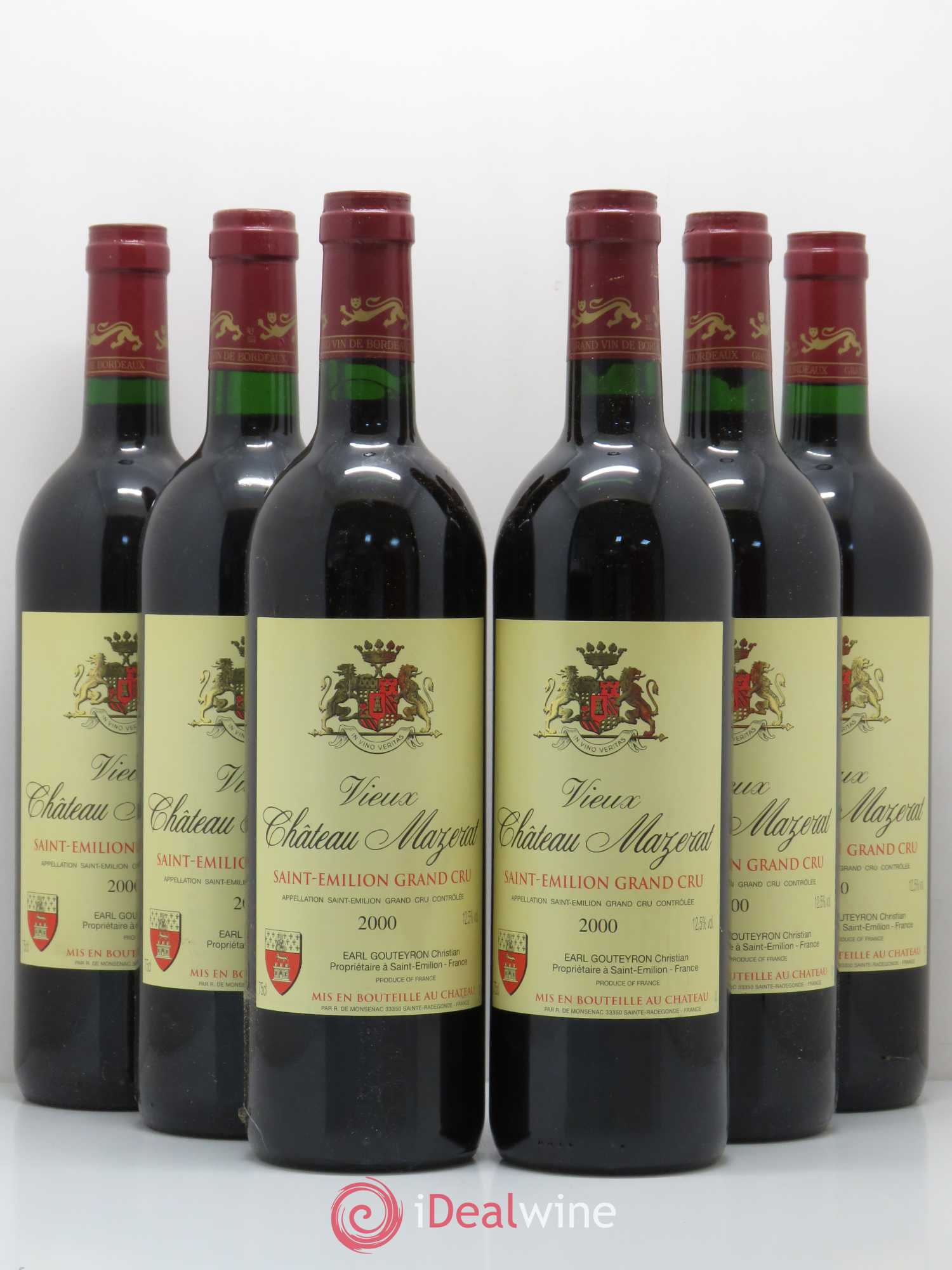 Saint-Émilion Vieux Château Mazerat 2000 - Lot de 6 bouteilles - 0