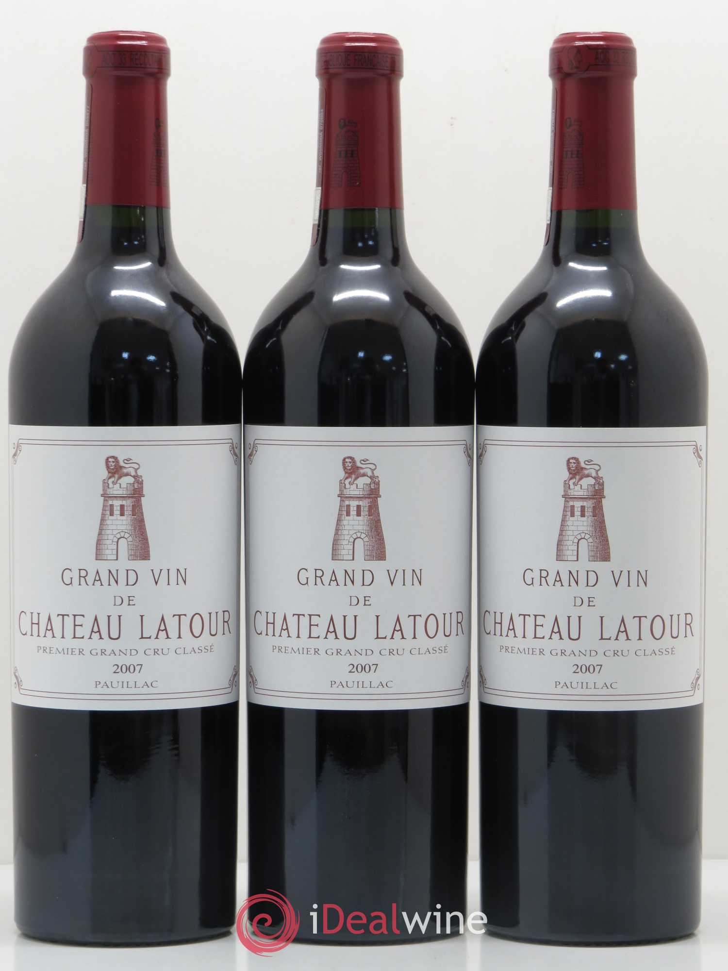 Château Latour 1er Grand Cru Classé 2007 - Lot de 3 bouteilles - 0