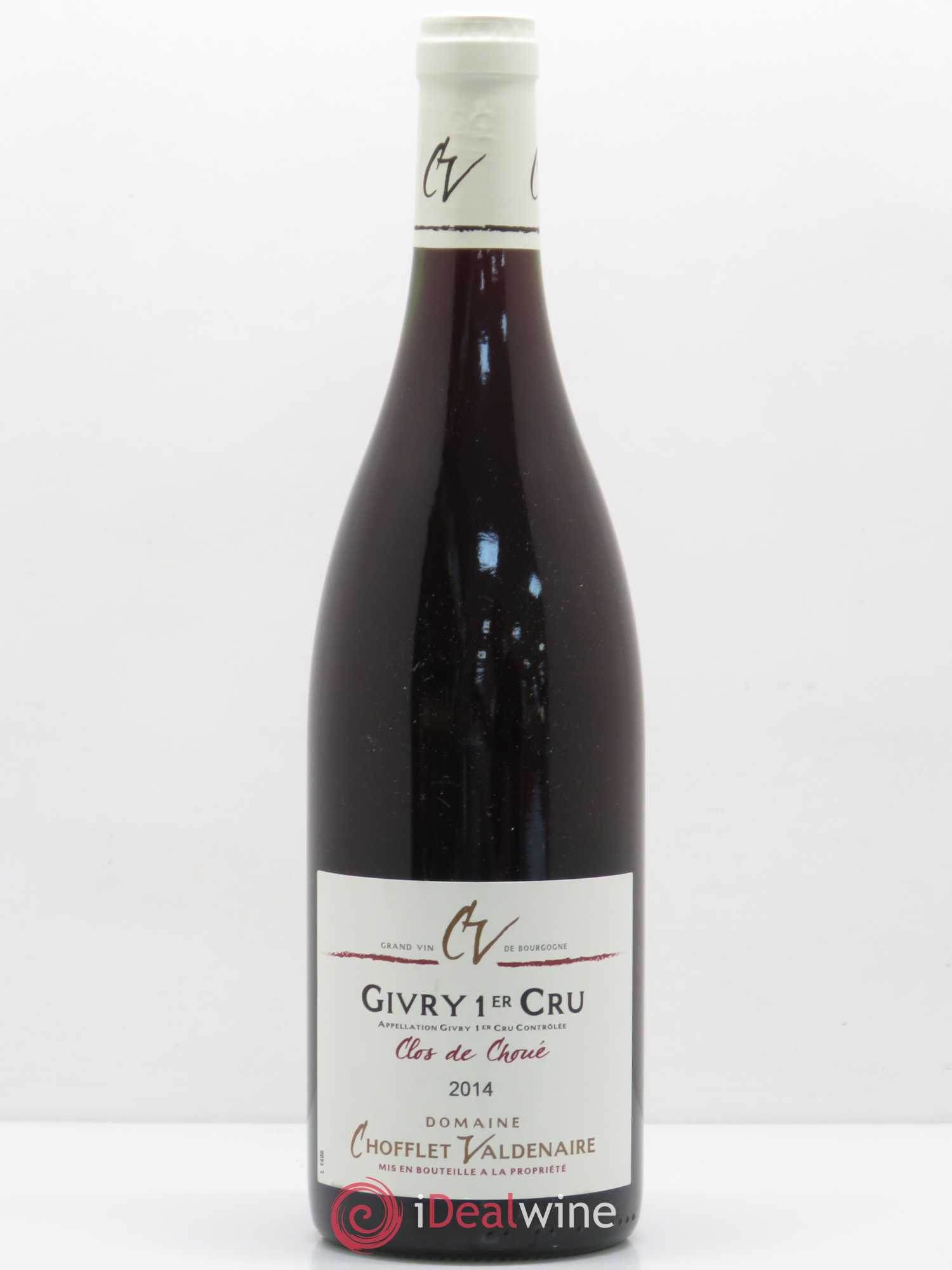 Givry 1er Cru Clos de Choué Domaine Chofflet Valdenaire 2014 - Lot de 1 bouteille - 0