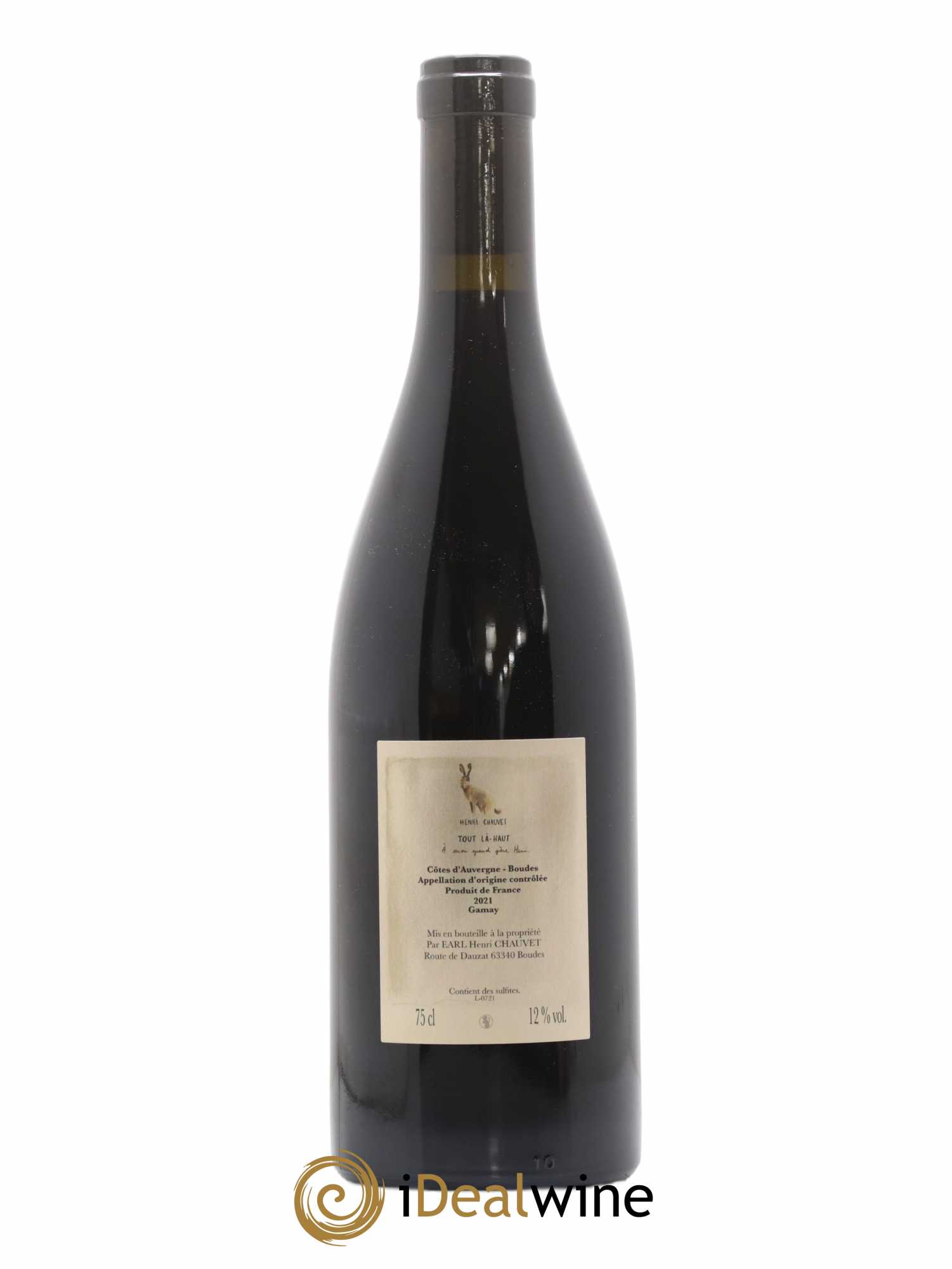 Vin de France Côtes d'Auvergne Tout Là Haut Henri Chauvet 2021 - Lot de 1 bouteille - 1