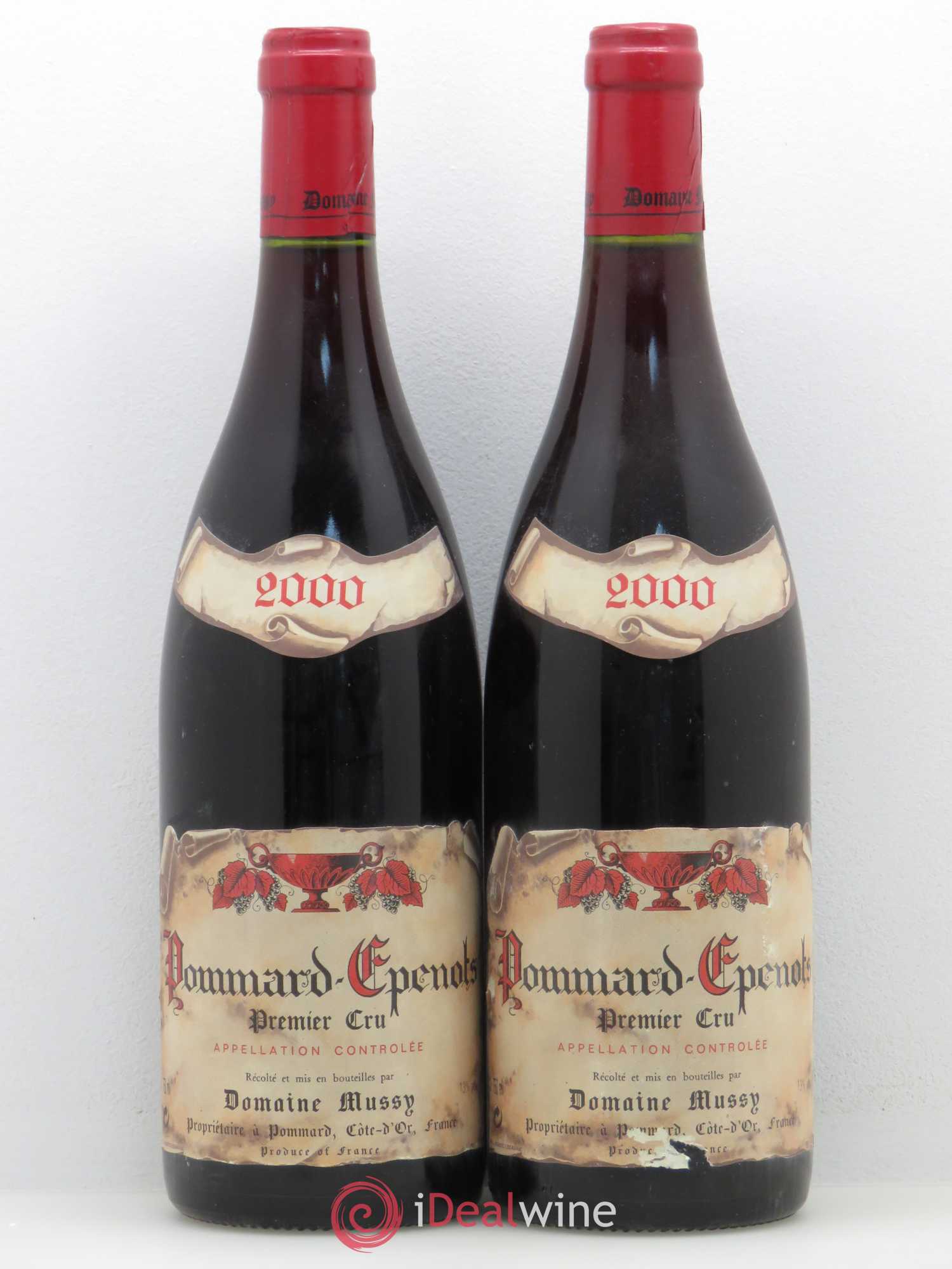 Pommard 1er Cru Epenots Domaine Mussy (sans prix de réserve) 2000 - Lot de 2 bouteilles - 0