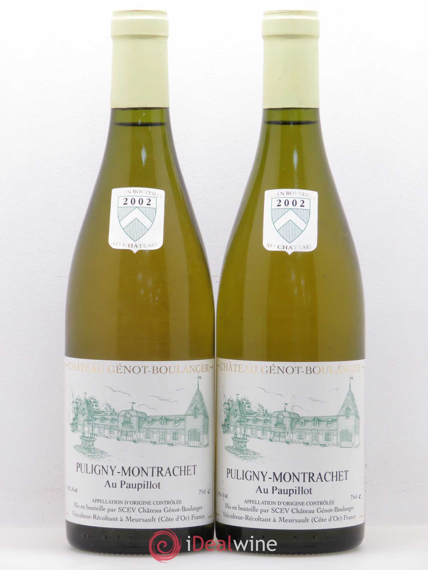 Puligny-Montrachet Au Paupillot Genot-Boulanger 2002 - Lot of 2 bottles - 0