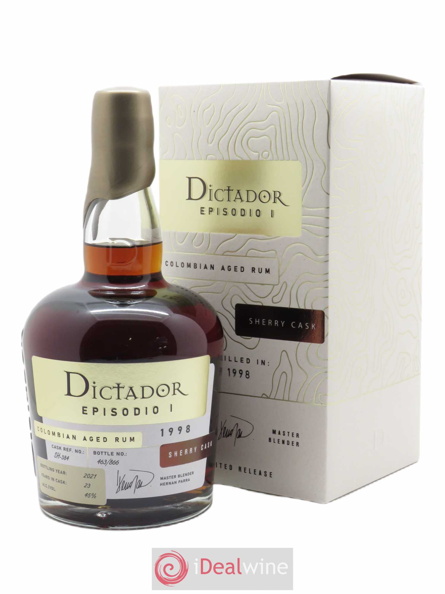 Rhum Dictador  Episodio Sherry Cask  (70cl) 1998 - Lot de 1 bouteille - 0