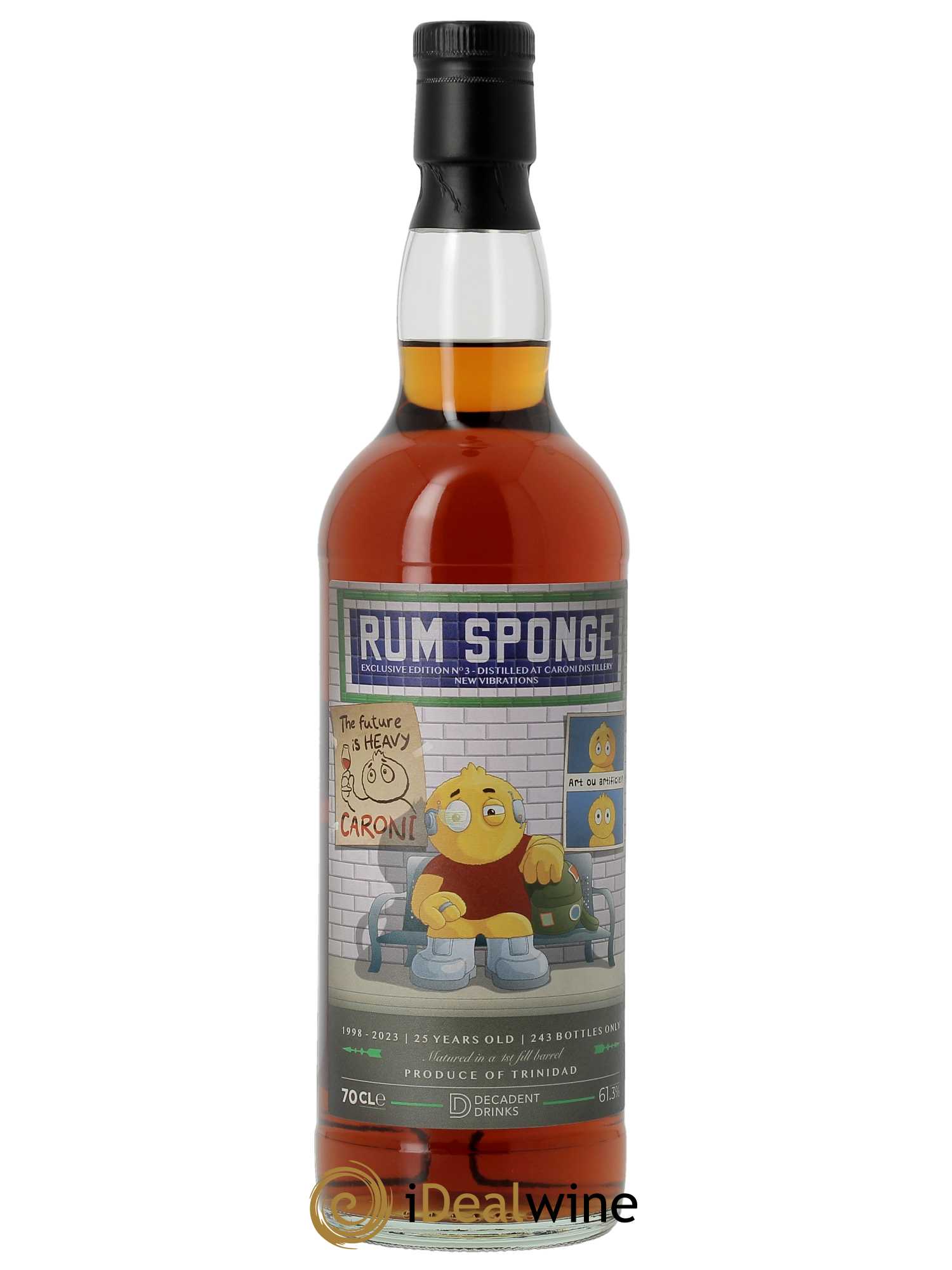 Rhum Caroni 25 ans 1998 Rum Sponge New Vibration D.D. (70cl) 1998 - Lot de 1 bouteille - 0