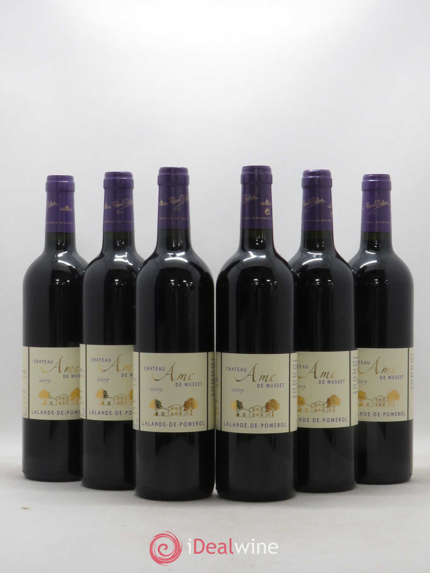 Lalande-de-Pomerol Chateau Ame de Musset 2009 - Lot de 6 bouteilles - 0