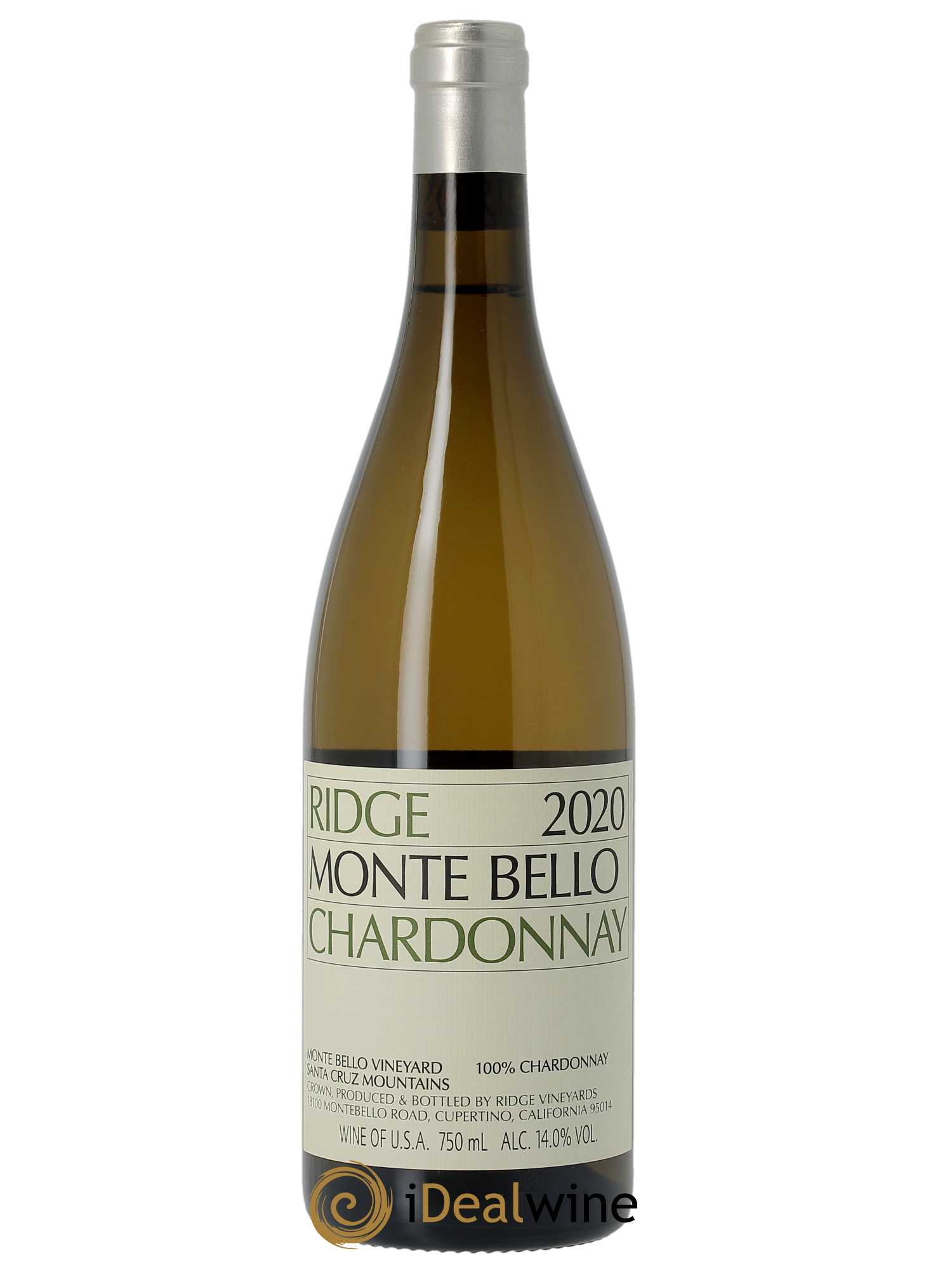 Santa Cruz Mountains Monte bello Ridge Vineyards 2020 - Lotto di 1 bottiglia - 0