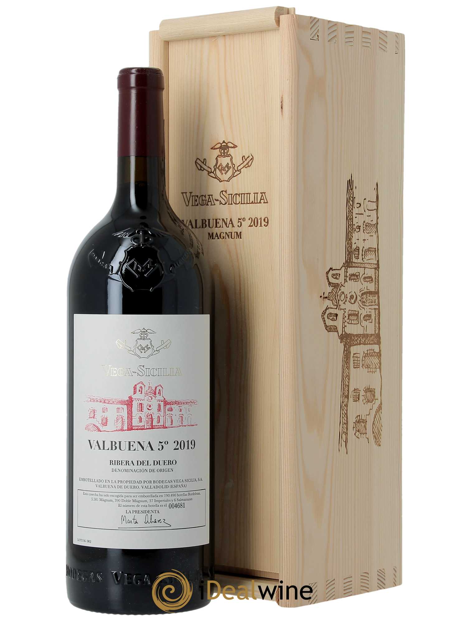 Ribera Del Duero DO Vega Sicilia Valbuena 5 ano Famille Alvarez  2019 - Lot of 1 magnum - 0