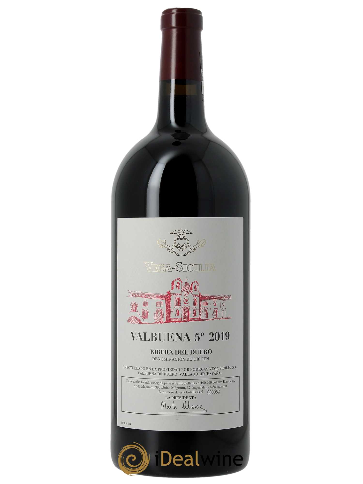 Ribera Del Duero DO Vega Sicilia Valbuena 5 ano Famille Alvarez  2019 - Lot de 1 double magnum - 1