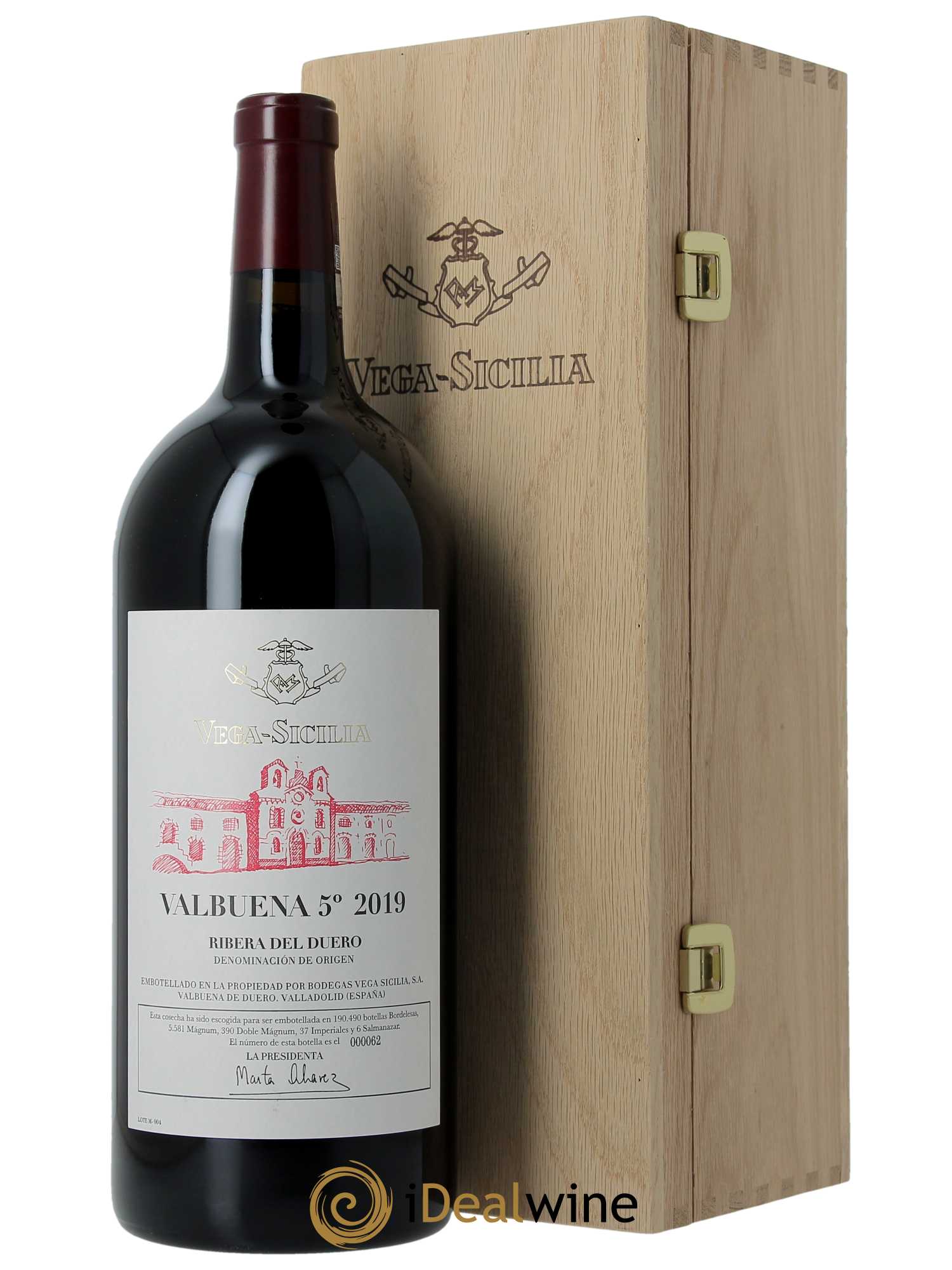 Ribera Del Duero DO Vega Sicilia Valbuena 5 ano Famille Alvarez  2019 - Posten von 1 Doppel-Magnum - 0