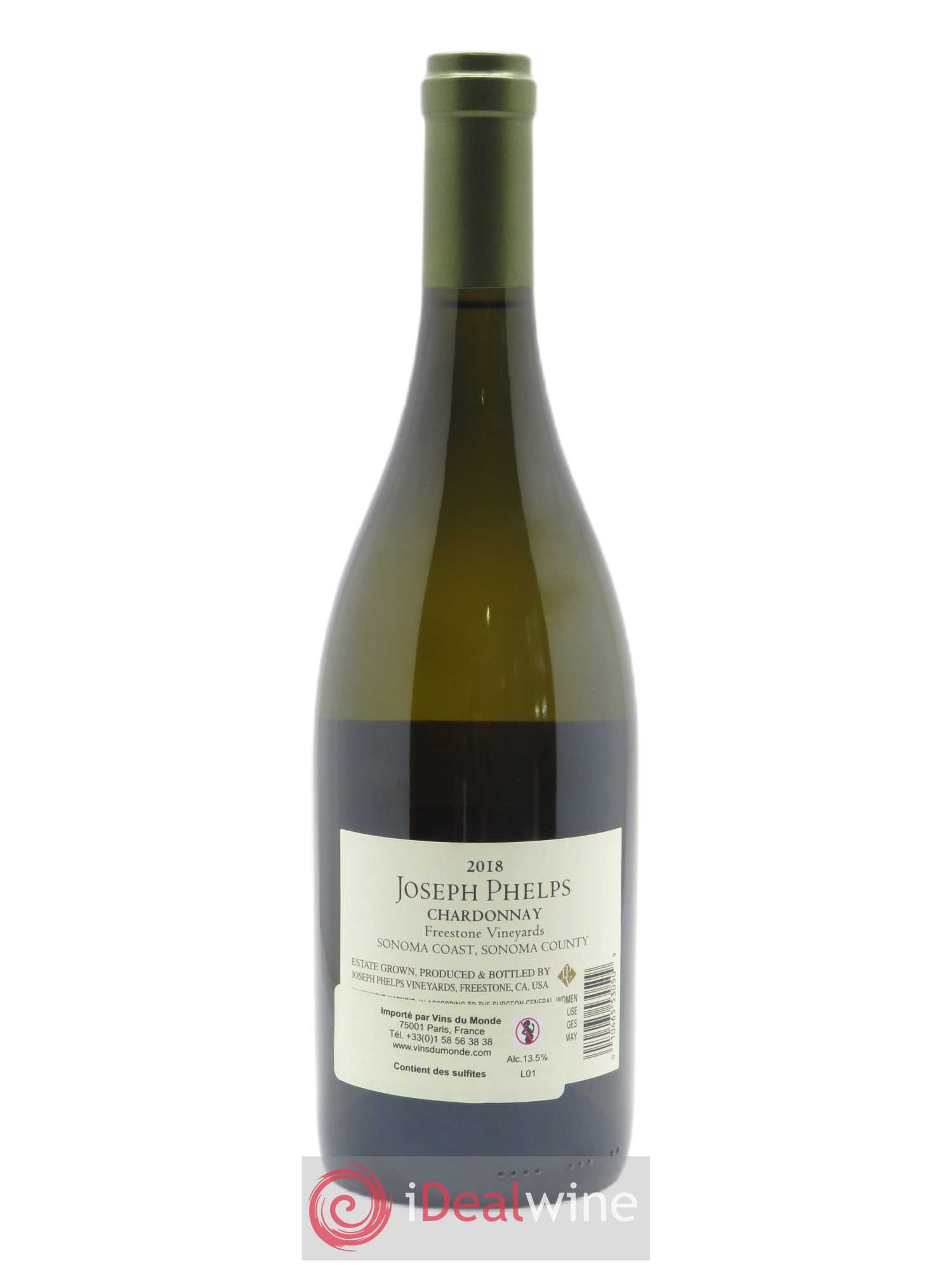 Sonoma  Freestone Chardonnay Joseph Phelps 2018 - Lot de 1 bouteille - 1