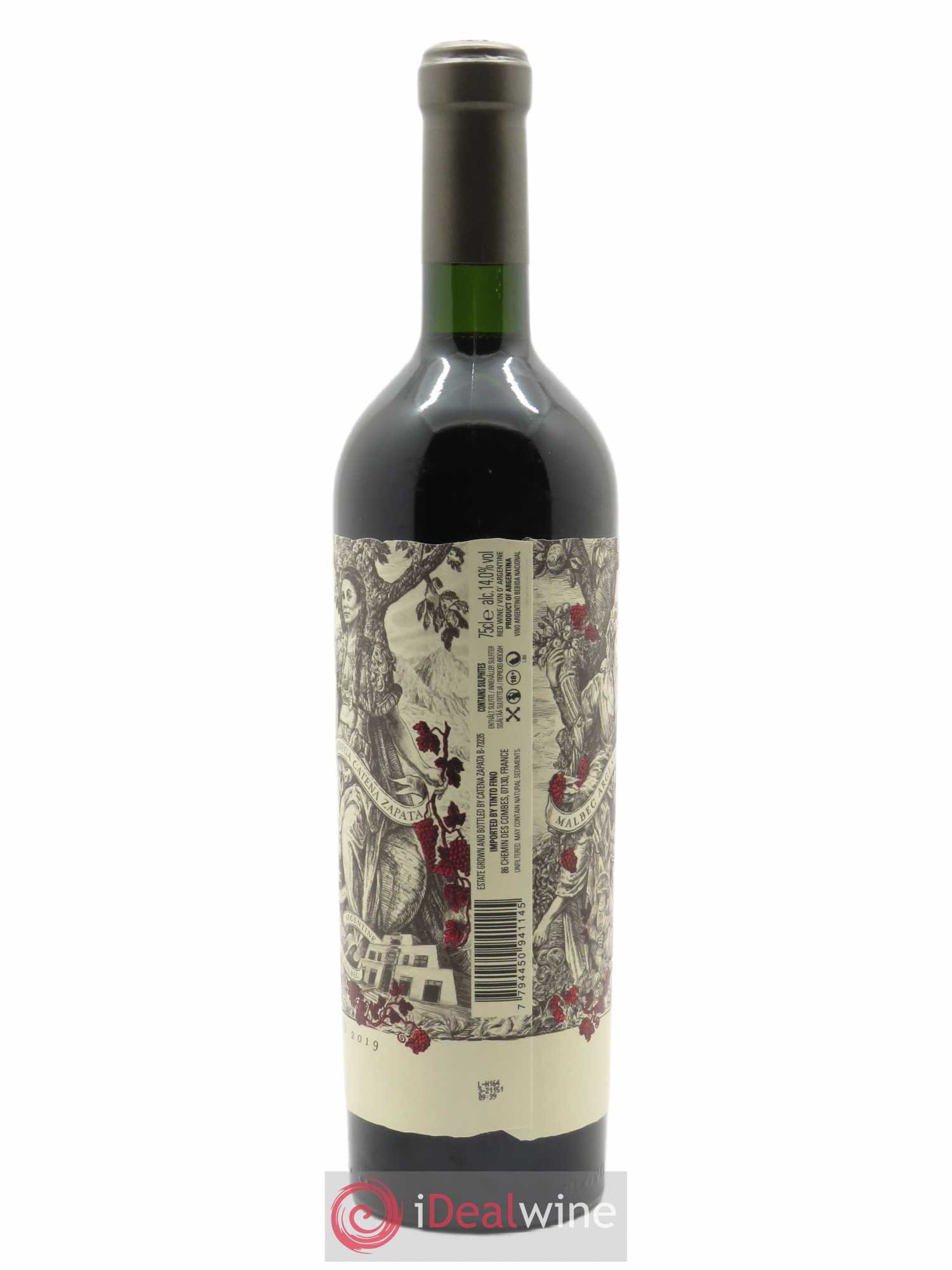 Mendoza Catena Zapata Malbec Argentino 2019 - Lot de 1 bouteille - 1