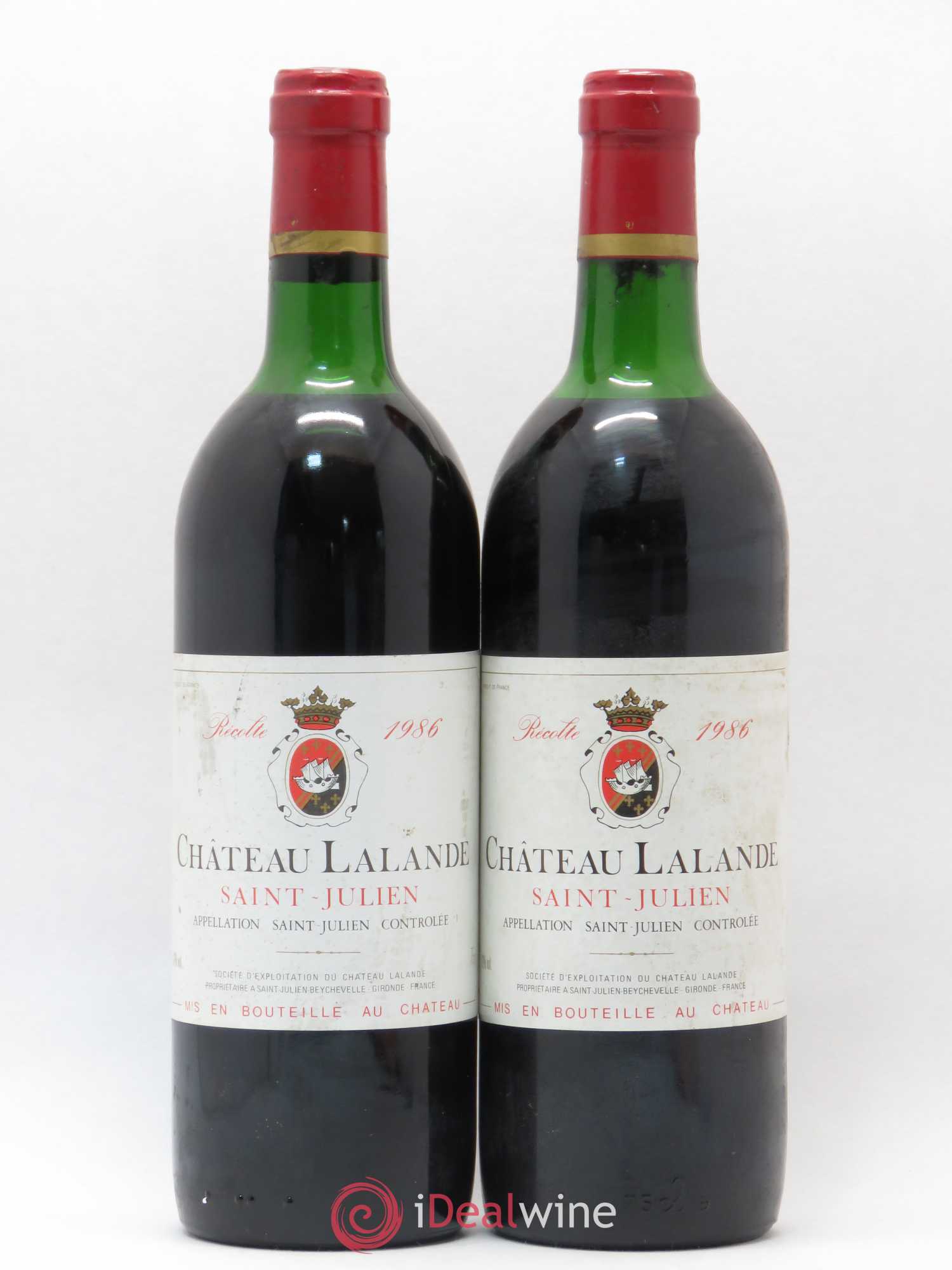 Château Lalande 1986 - Lot de 2 bouteilles - 0