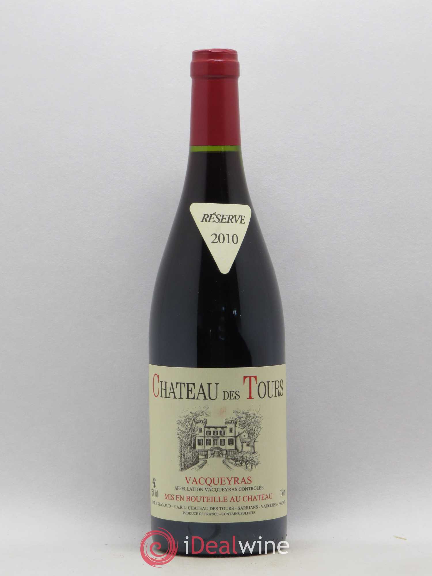 Vacqueyras Château des Tours Emmanuel Reynaud 2010 - Lot de 1 bouteille - 0