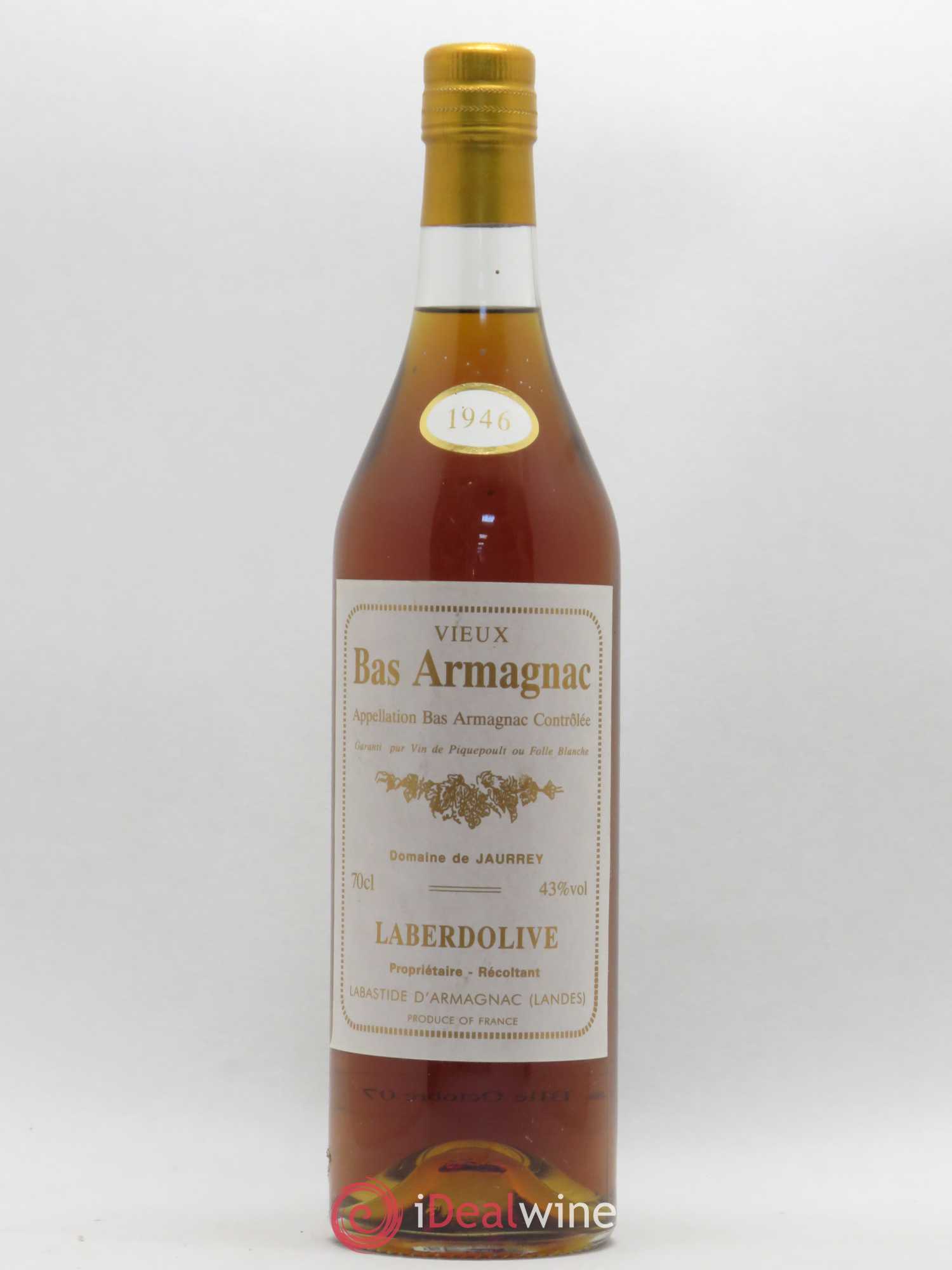 Bas-Armagnac Laberdolive Domaine de Jaurrey Vintage 1946 - Lot of 1 bottle - 0