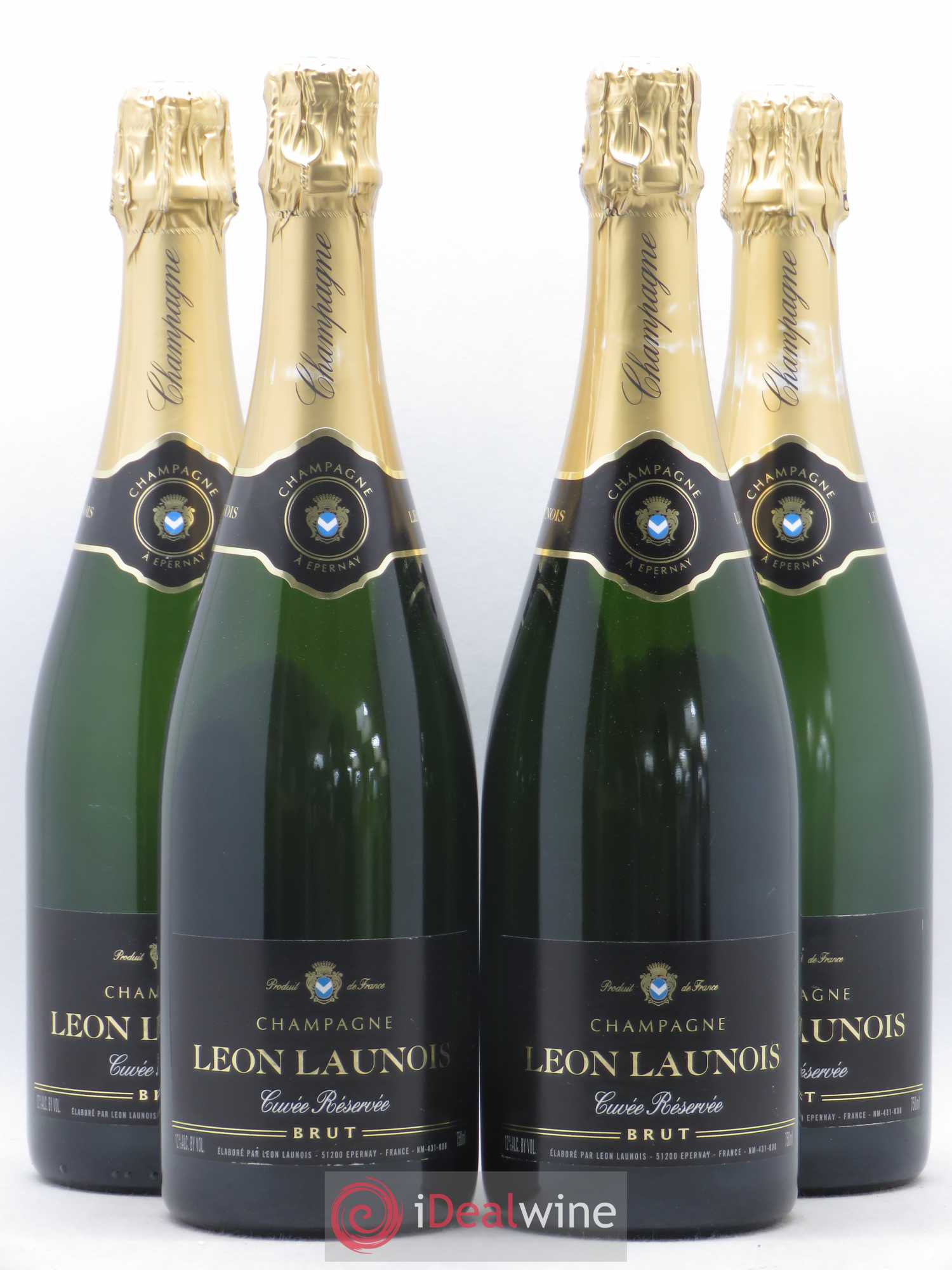 Champagne Chalon Launois Brut Cuvée Reservée - Lot of 4 bottles - 0