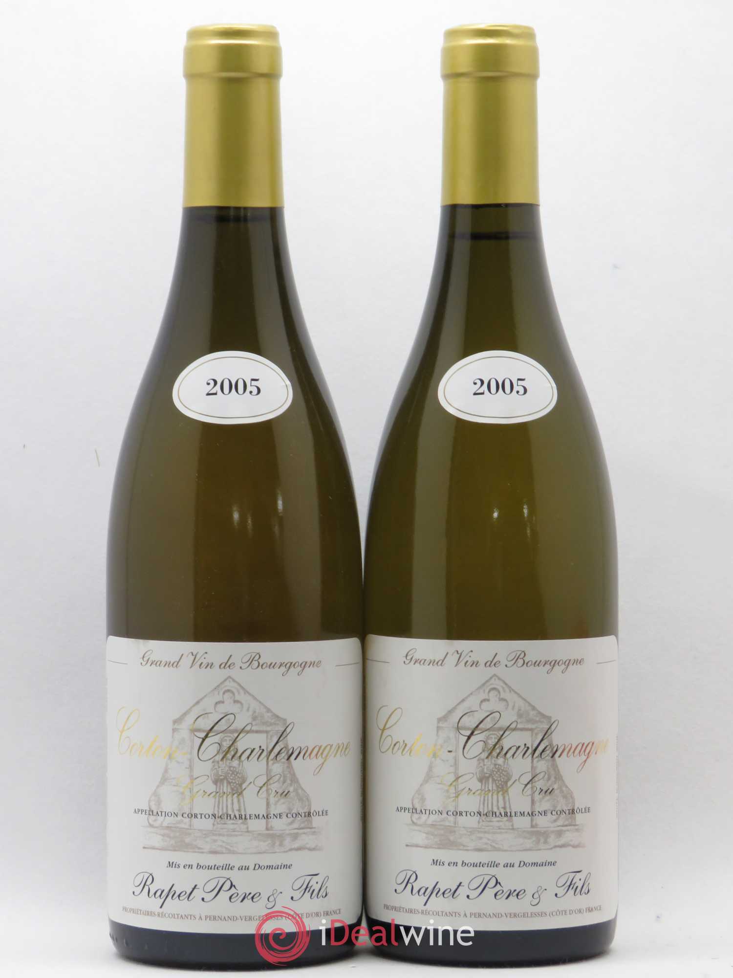 Corton-Charlemagne Grand Cru Rapet Père & Fils 2005 - Lot de 2 bouteilles - 0