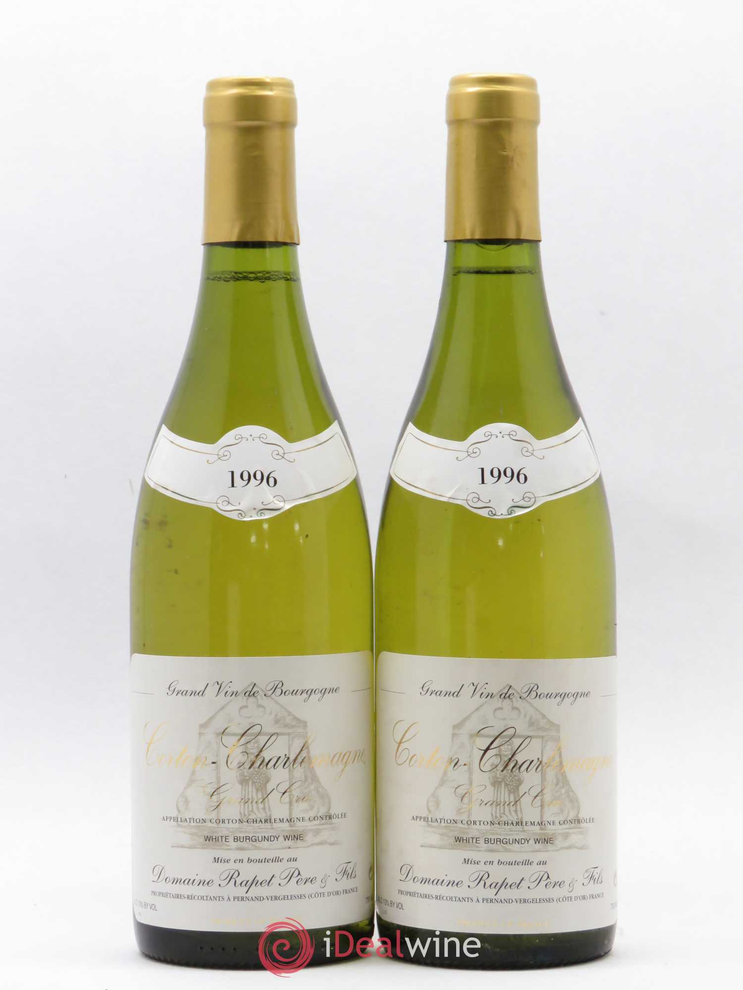 Corton-Charlemagne Grand Cru Rapet Père & Fils 1996 - Lot of 2 bottles - 0