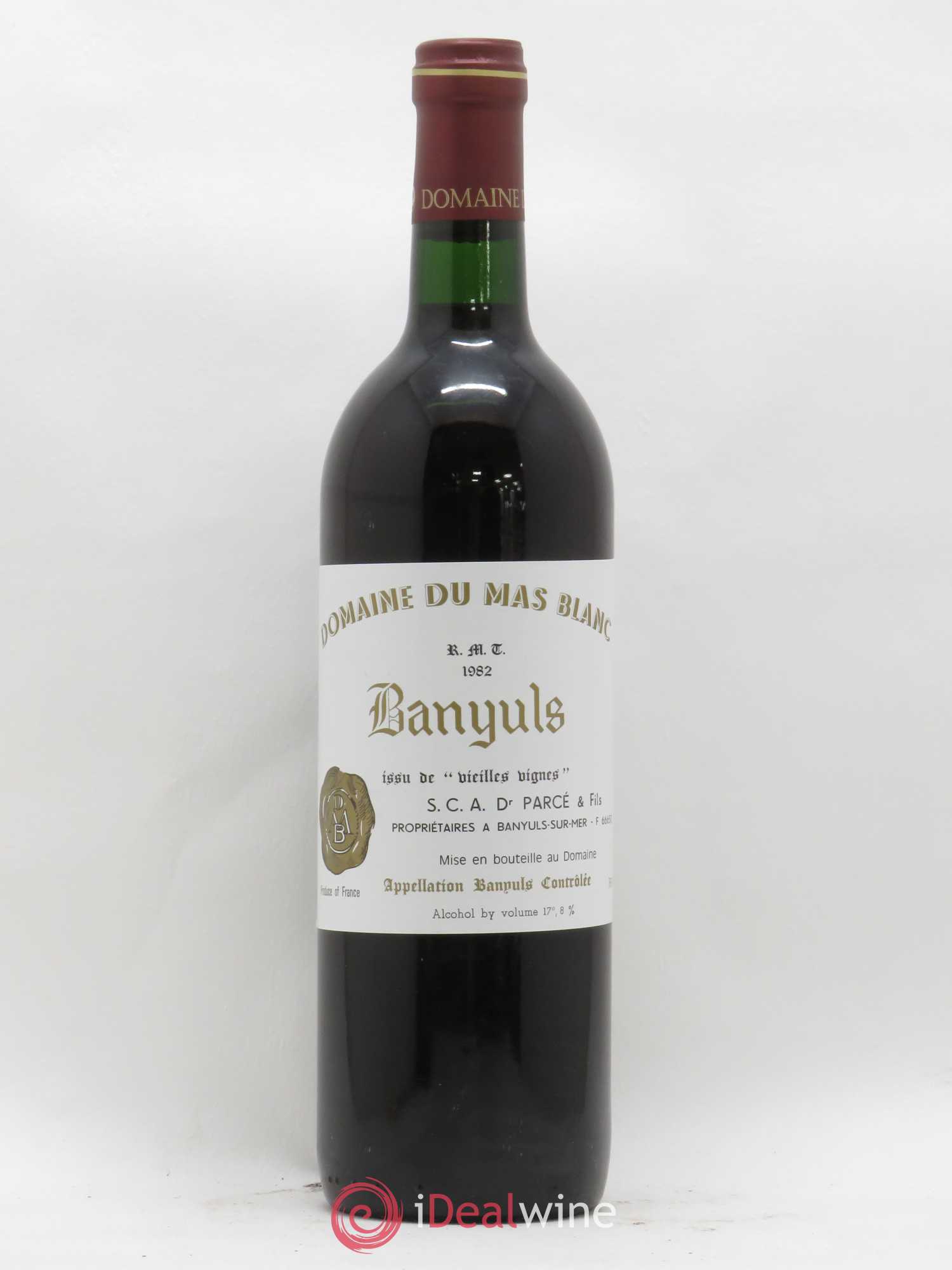 Banyuls Vieilles vignes Mas Blanc (Domaine du) - Parcé et Fils 1982 - Lot de 1 bouteille - 0