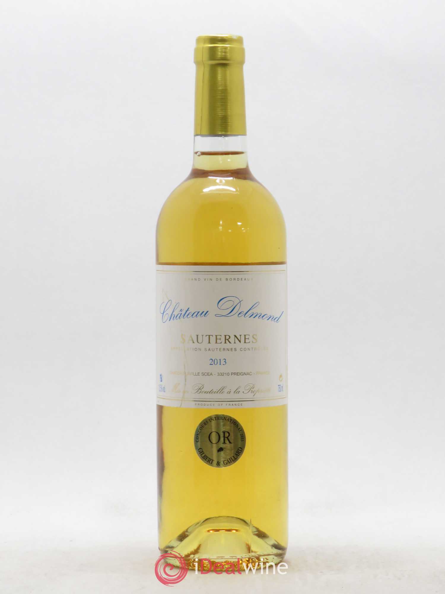 Sauternes Château Delmond (sans prix de réserve) 2013 - Lot de 1 bouteille - 0