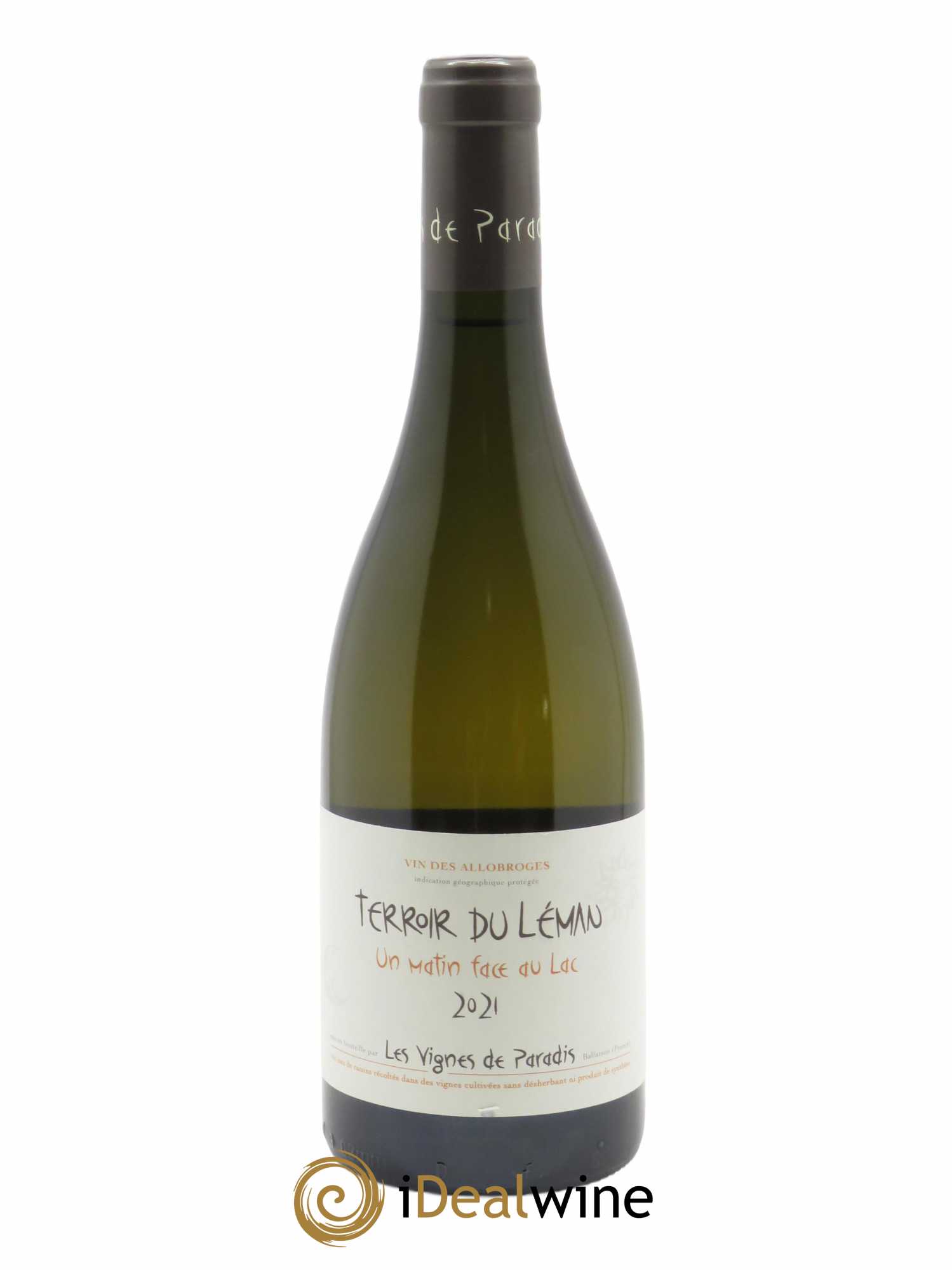 IGP Vin des Allobroges Terroir du Léman Un matin face au Lac  Les Vignes de Paradis  2021 - Lot of 1 bottle - 0