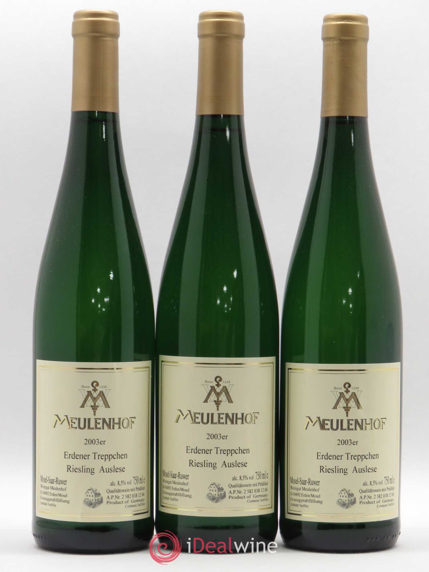 Buy Riesling Auslese Erdener Treppchen Meulenhof 2003 (lot: B2147699-93)