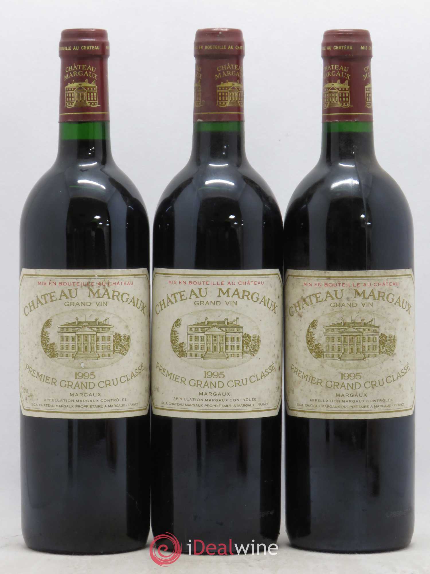 Château Margaux 1er Grand Cru Classé 1995 - Lot of 3 bottles - 0