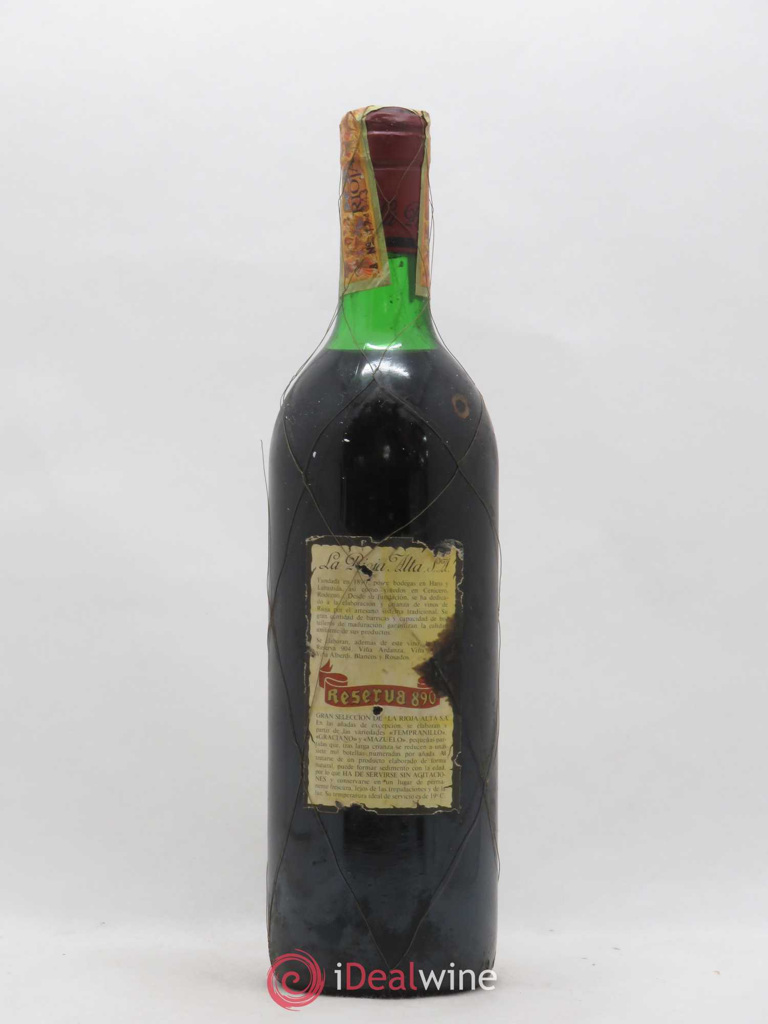 Rioja DOCA Reserva 890 La Rioja Alta Serie G 1970 - Lot de 1 bouteille - 1