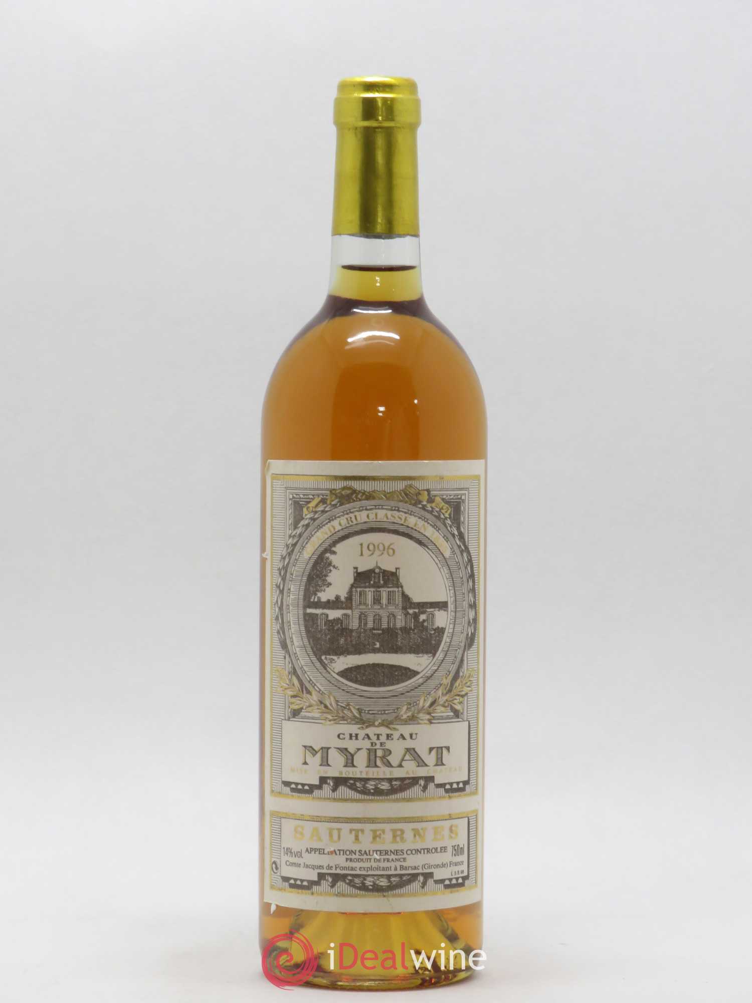 Château de Myrat 2ème Grand Cru Classé 1996 - Lot de 1 bouteille - 0