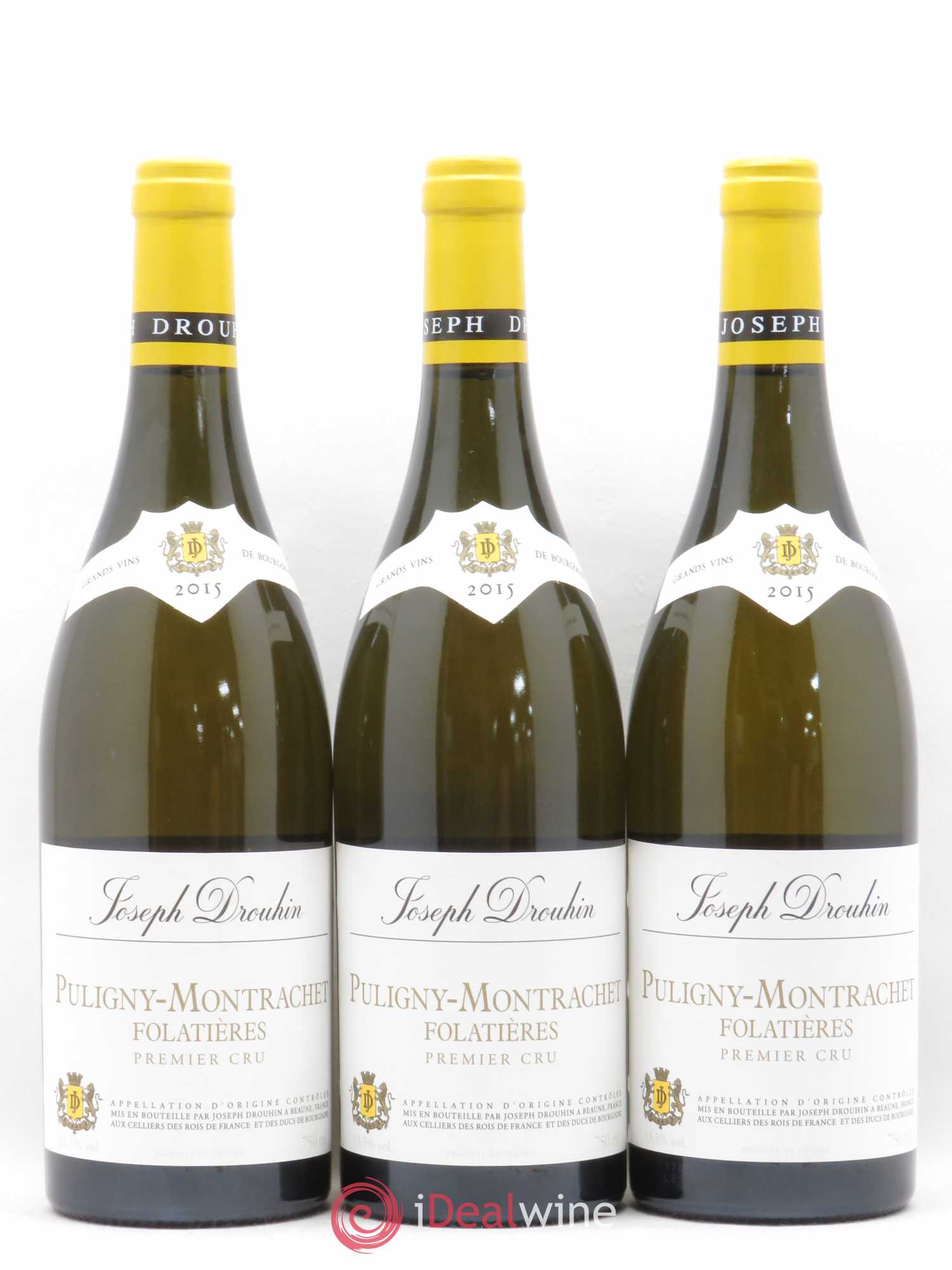 Puligny-Montrachet 1er Cru Folatières Joseph Drouhin 2015 - Lot of 3 bottles - 0