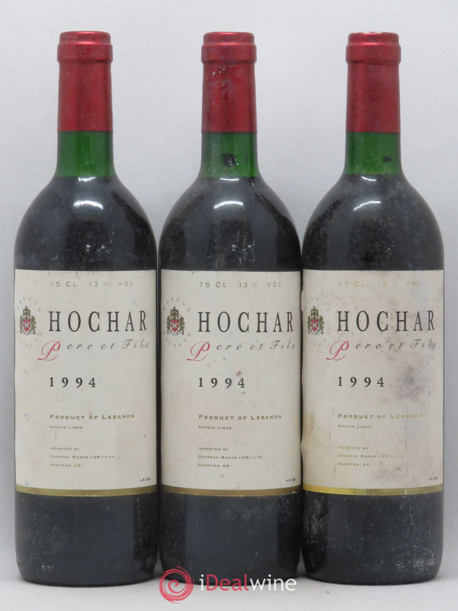 Château Musar Serge Hochar 1994 - Lot de 3 bouteilles - 0